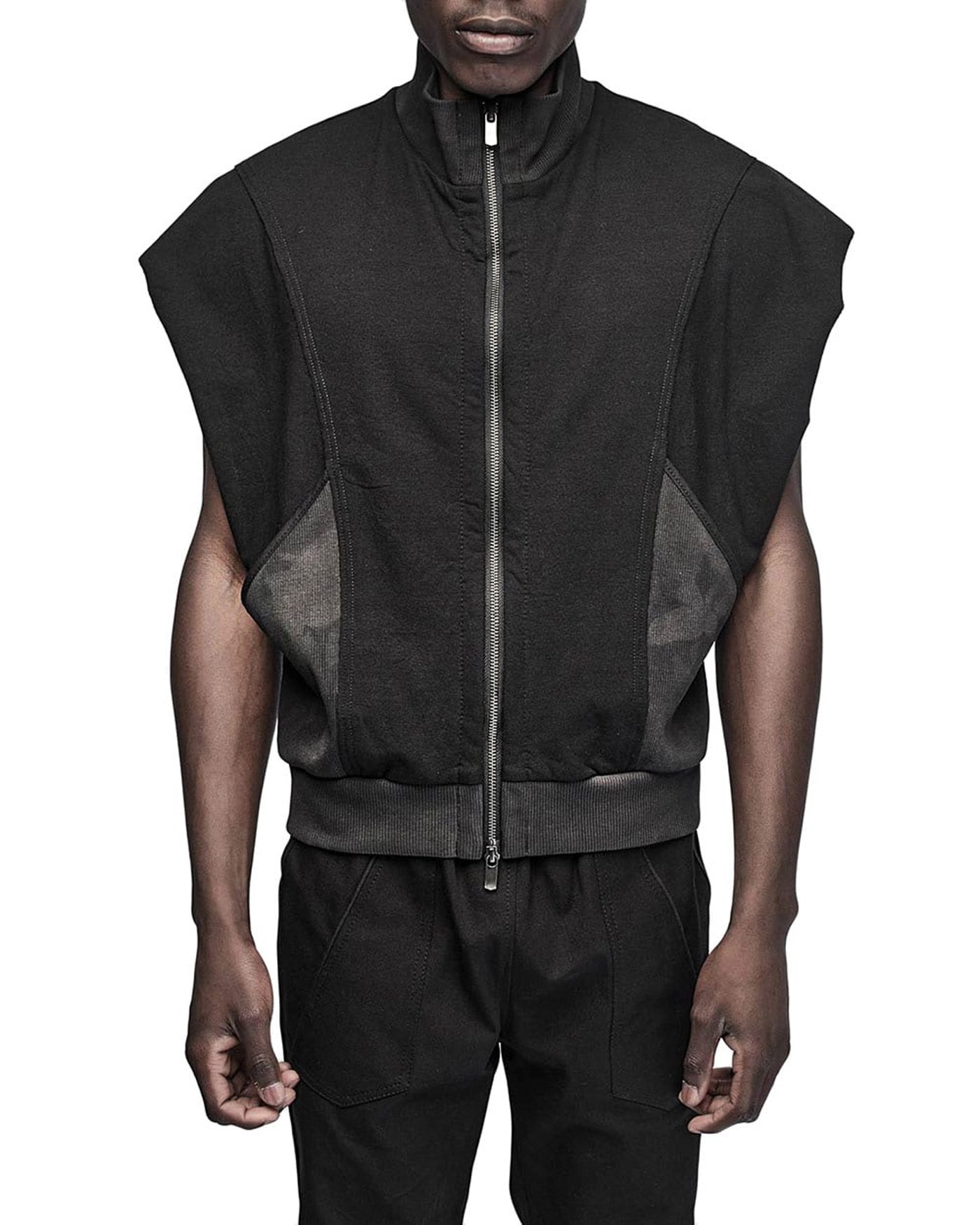 Wave Raw Jersey Zip Dyed Vest