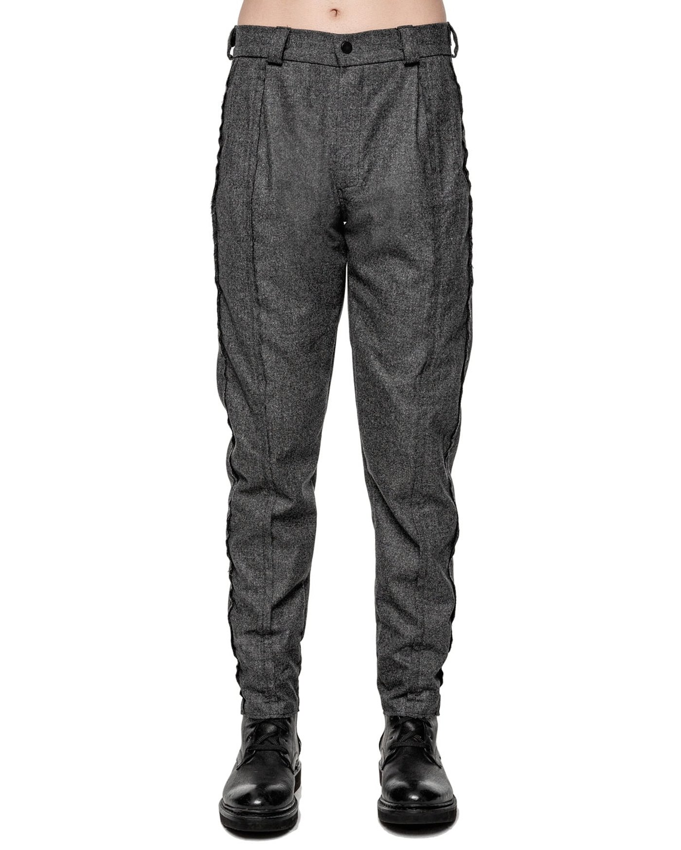 Wool Graphite External Edge Trousers