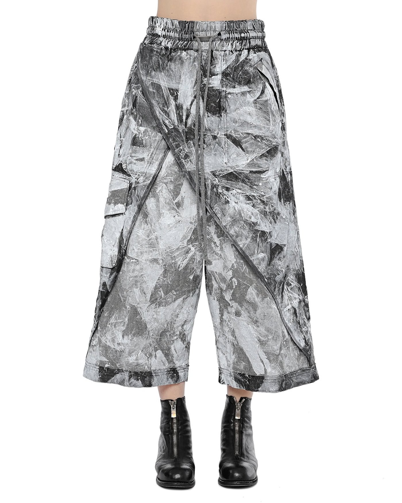 Object Coated Wide Layered Pants