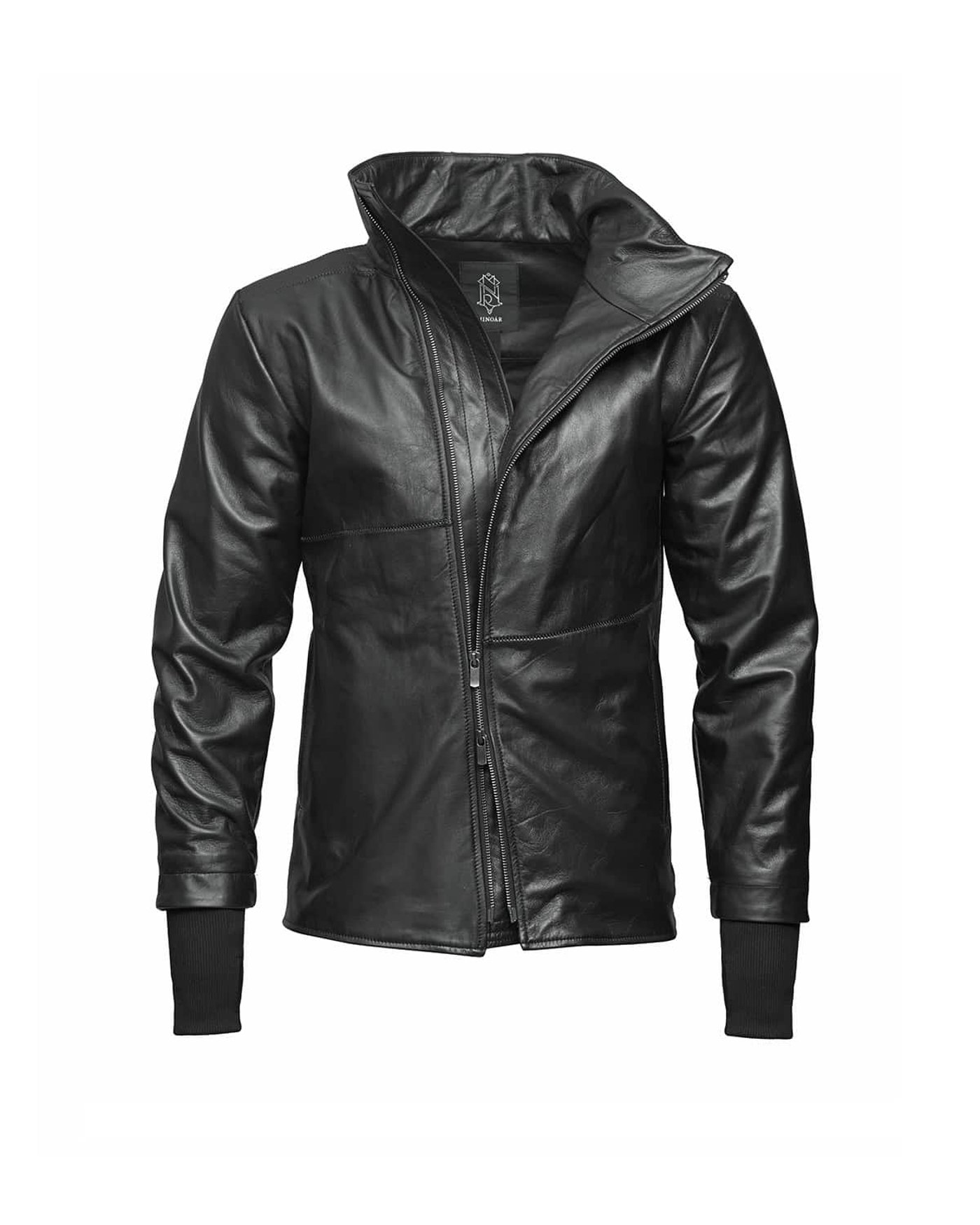 WITHIN High Neck Leather Biker Jacket