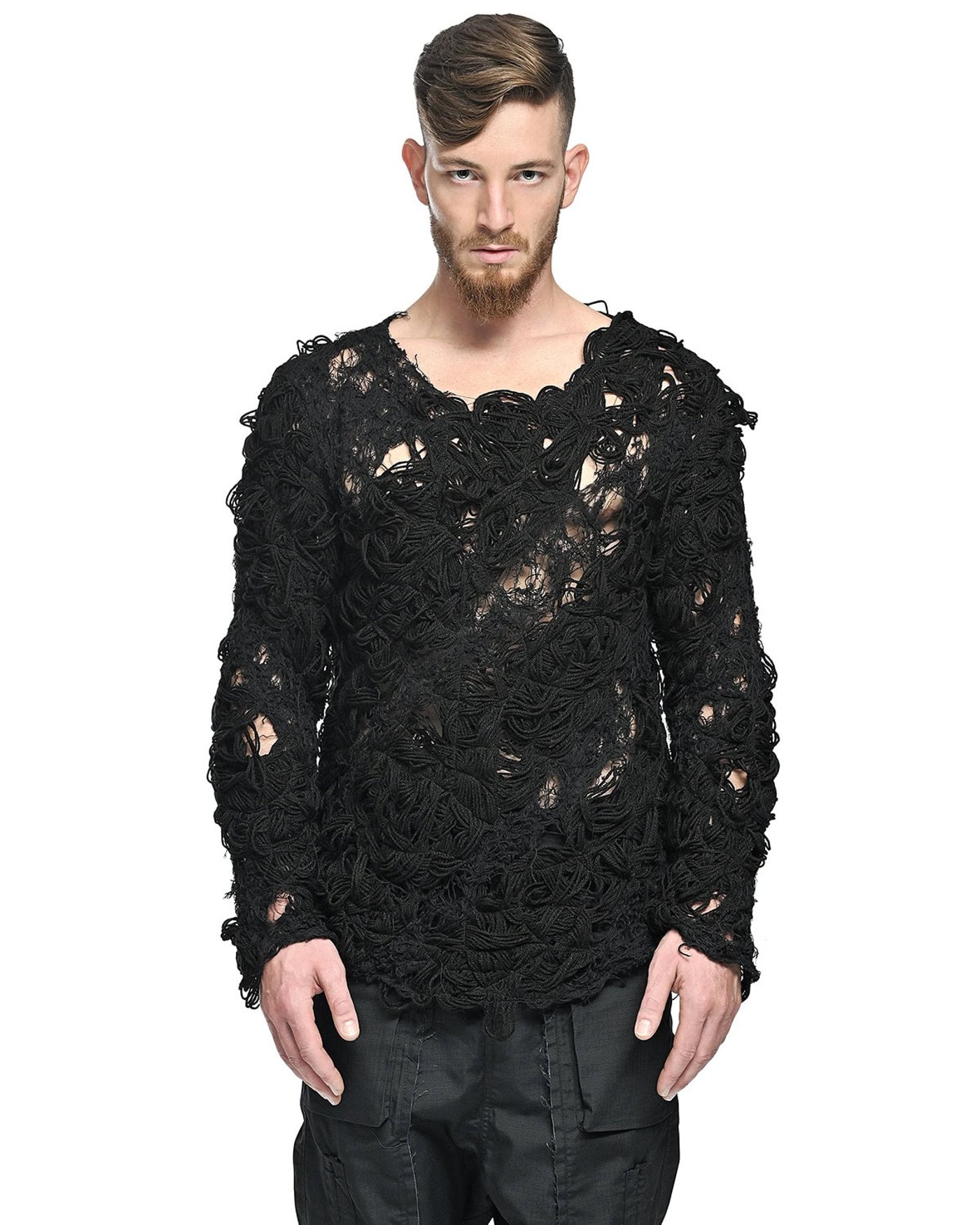 FIBER BOND DIAGON BLEND SWEATER