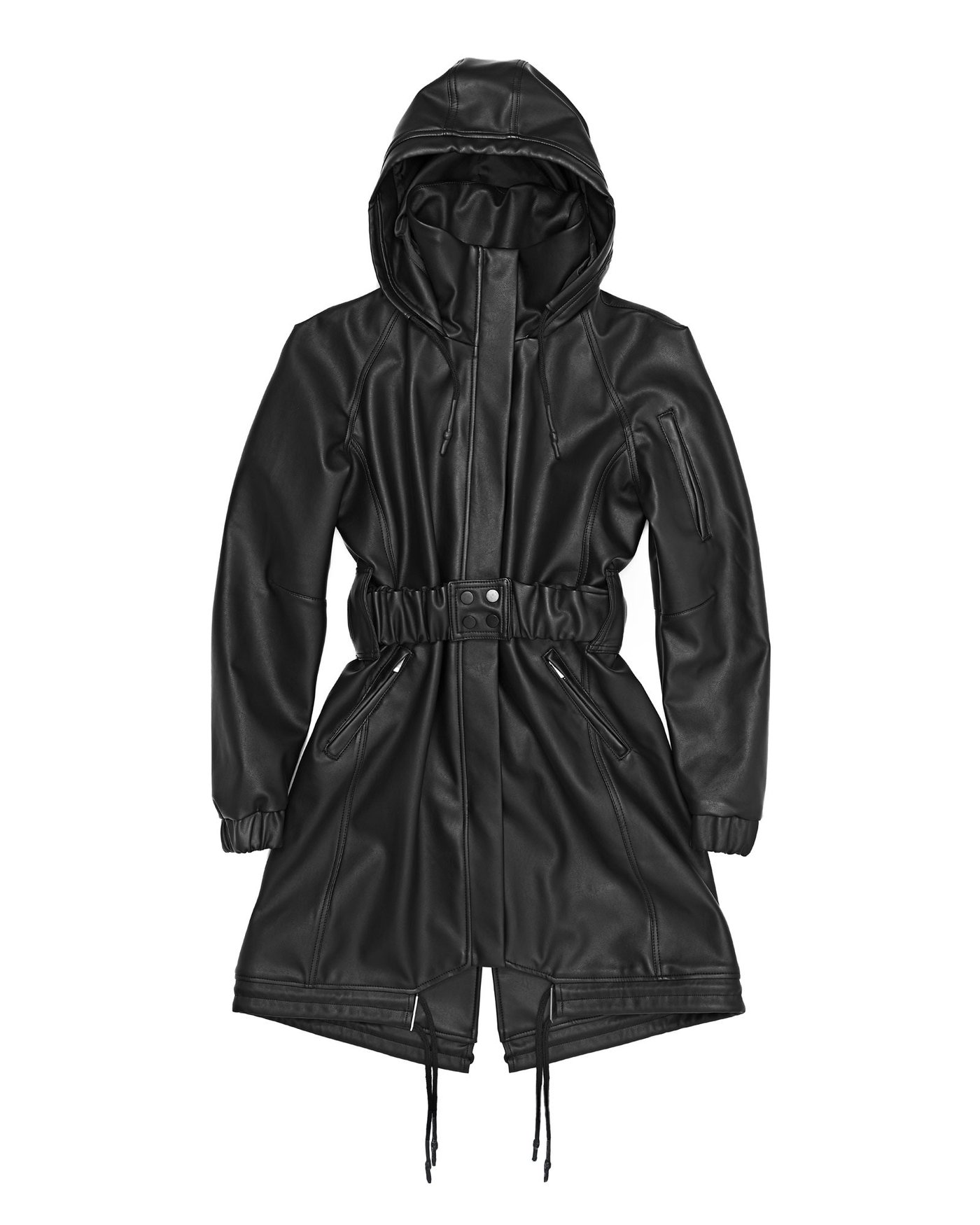 Construct Vegan Leather Cinched Parka