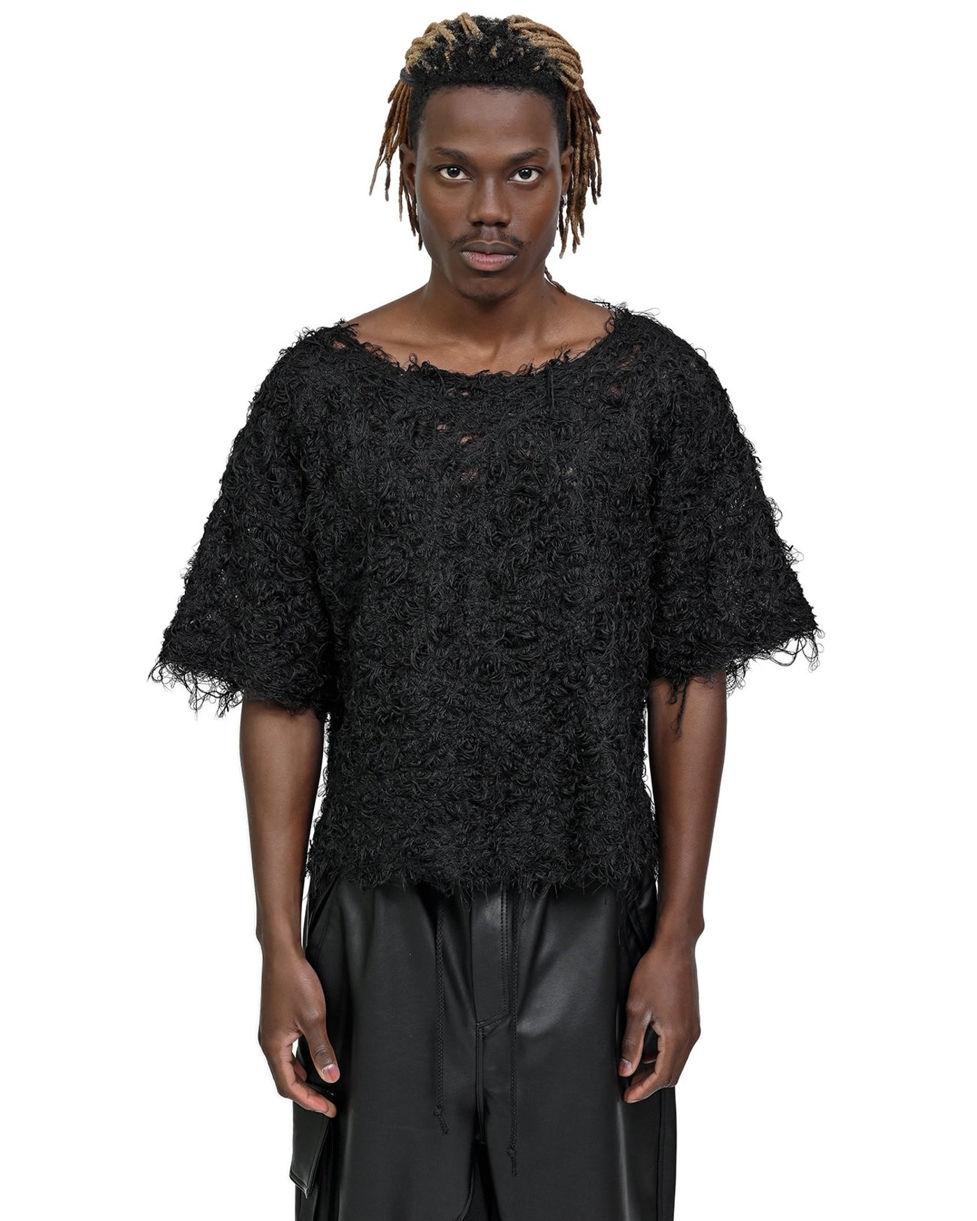 Fiber Bond Loose Crop Cut T-shirt