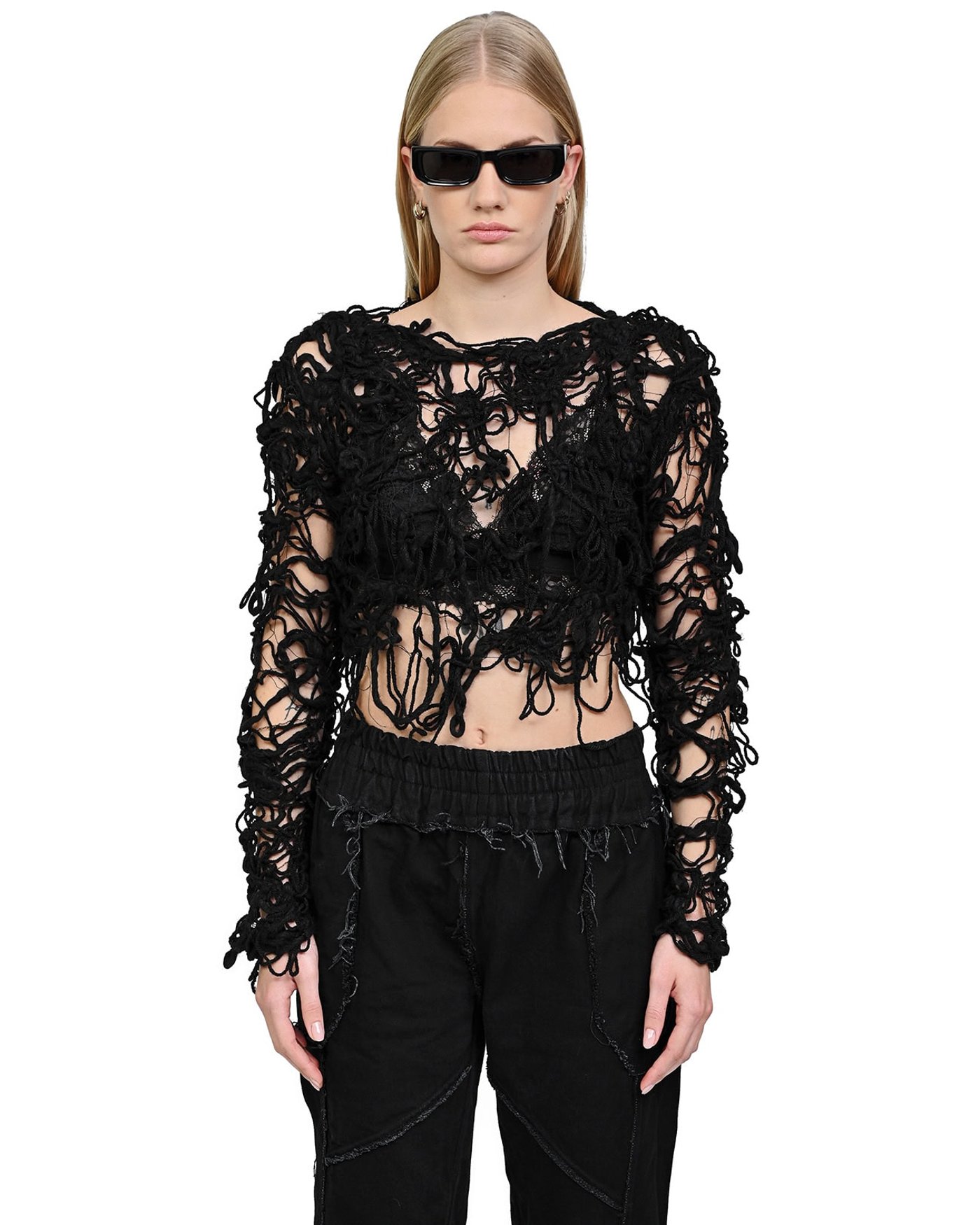 Fiber Bond Relativ Crop Sweater