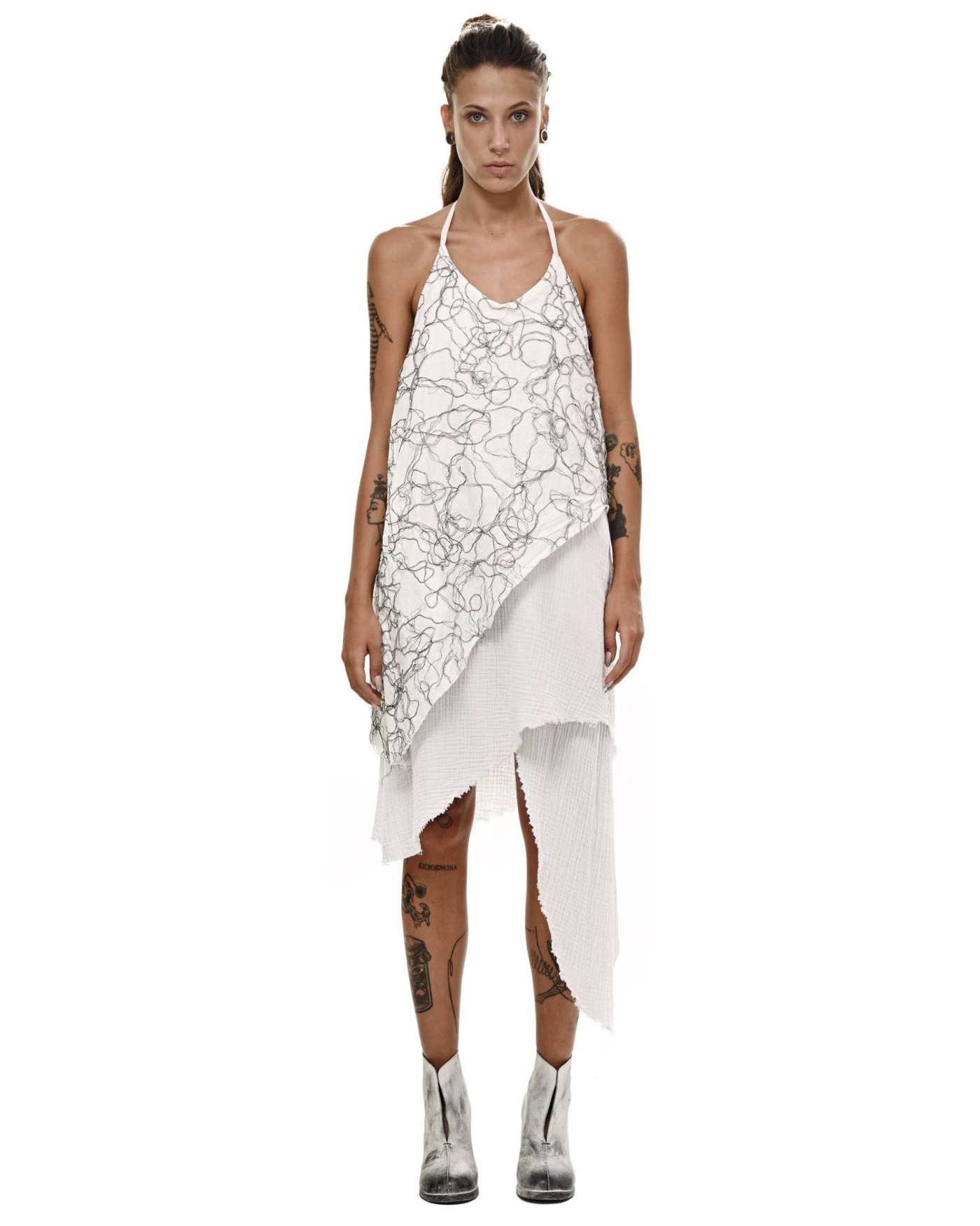 Diffused Asymmetry Soft Layers Dress