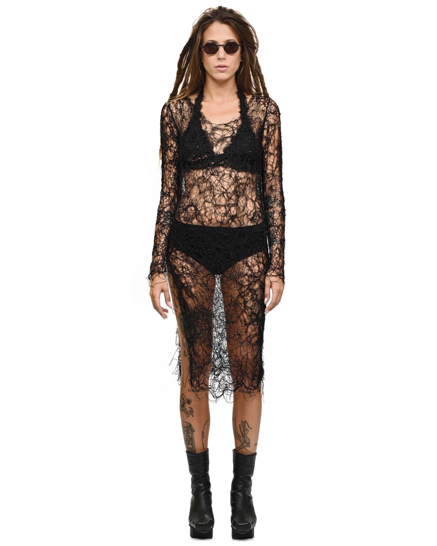 Fiber Bond Web Long-Sleeve Sundress