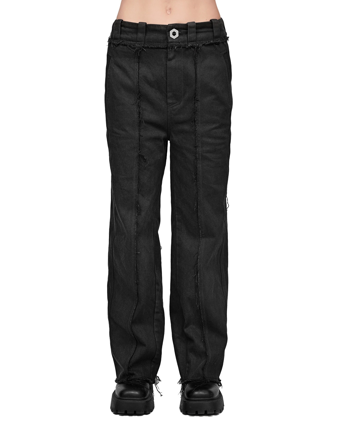 Construct Denim Washed Pants