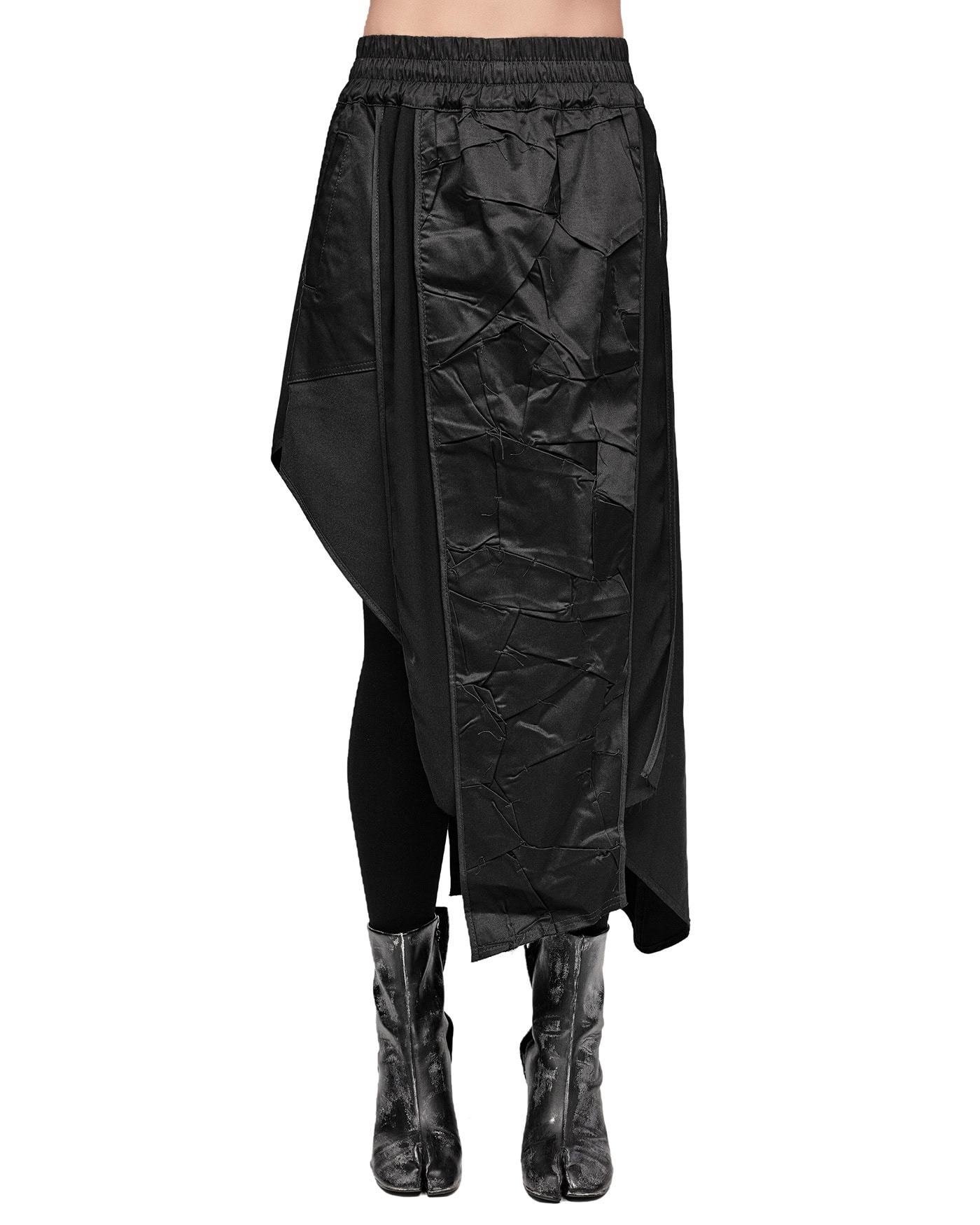 Crushed Drape Layers Sheer Skirt