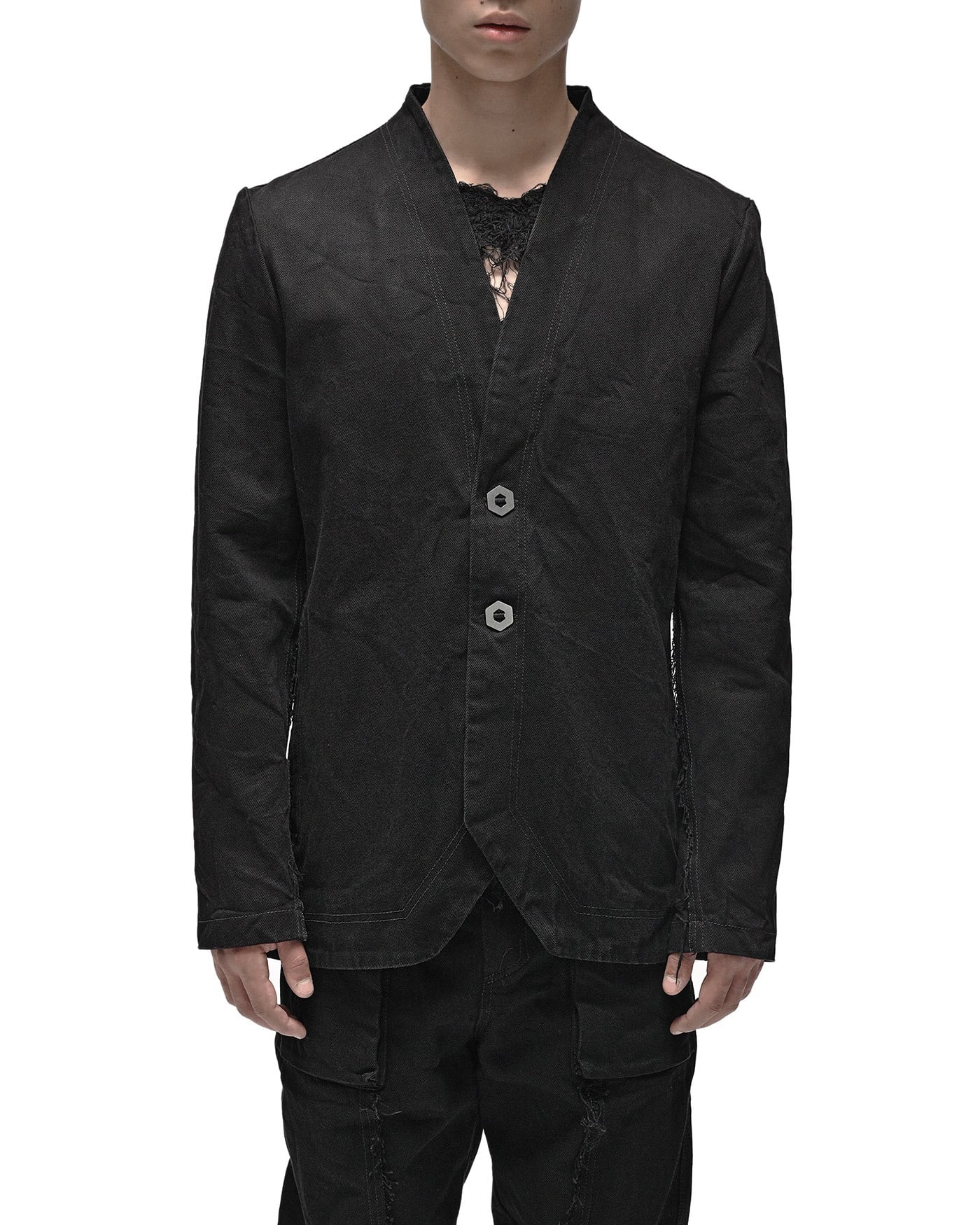 Denim Hexa Washed Blazer