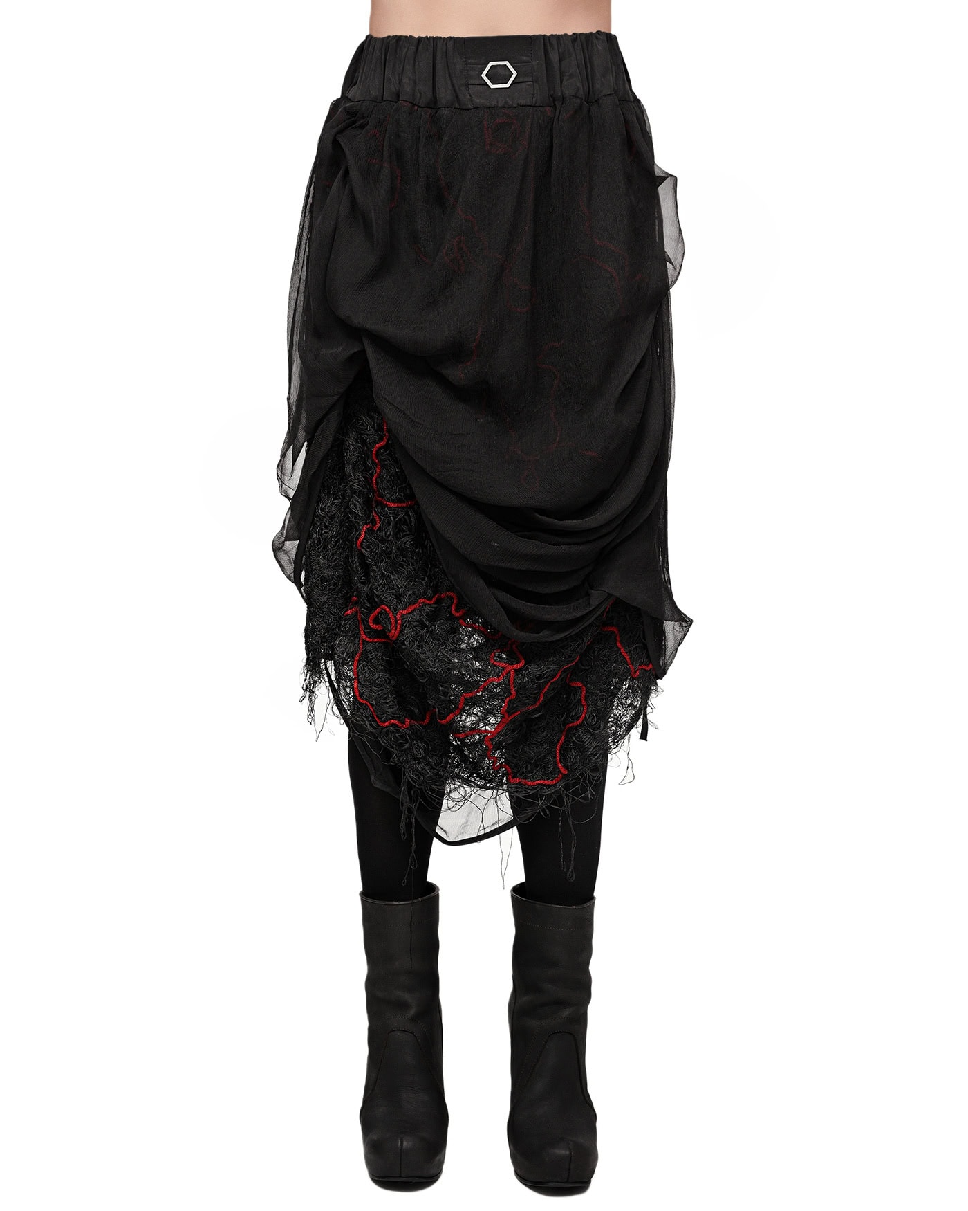 Fiber Bond Drape Layers Sheer Skirt