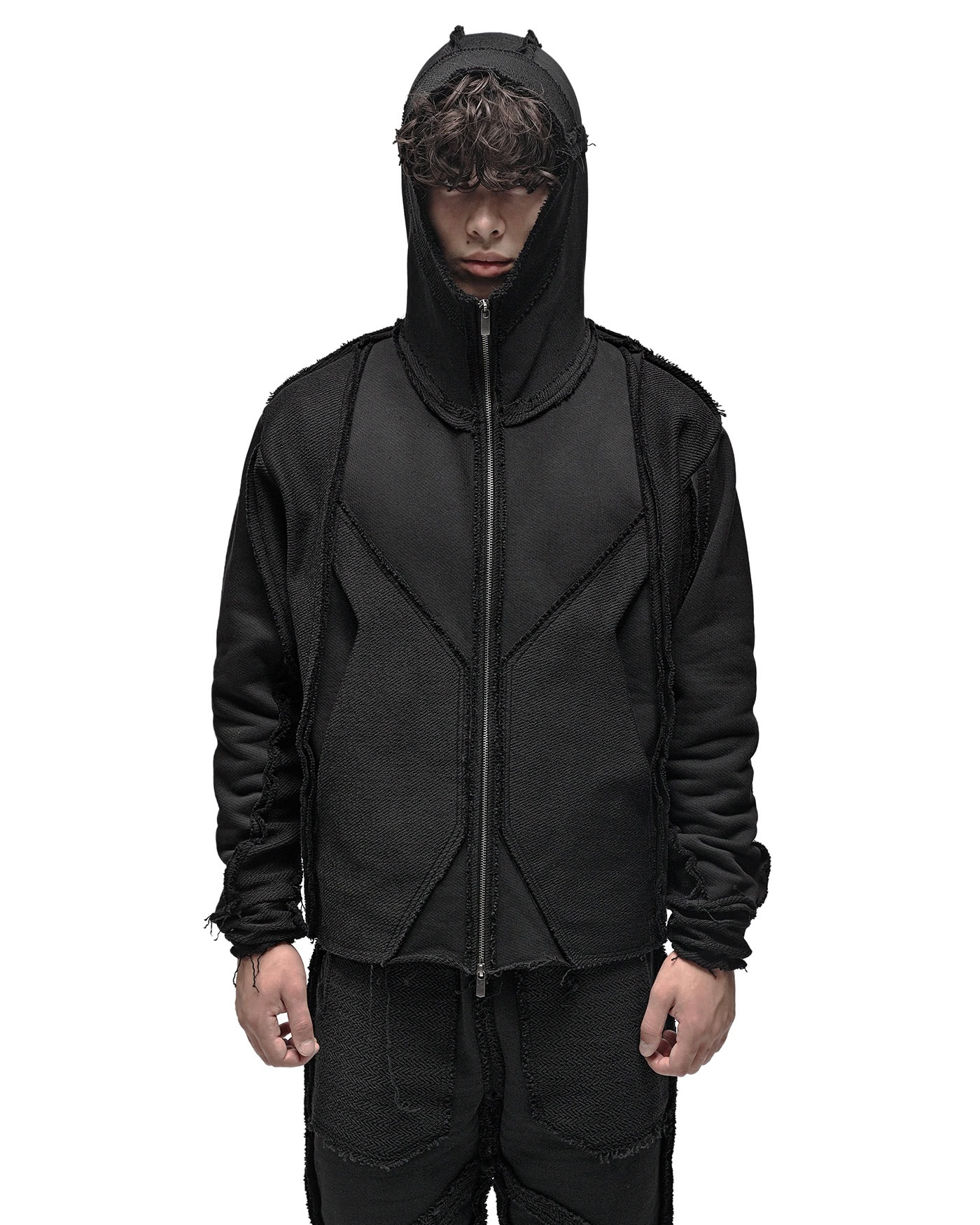Reverse Edge Construct Zip Hoodie