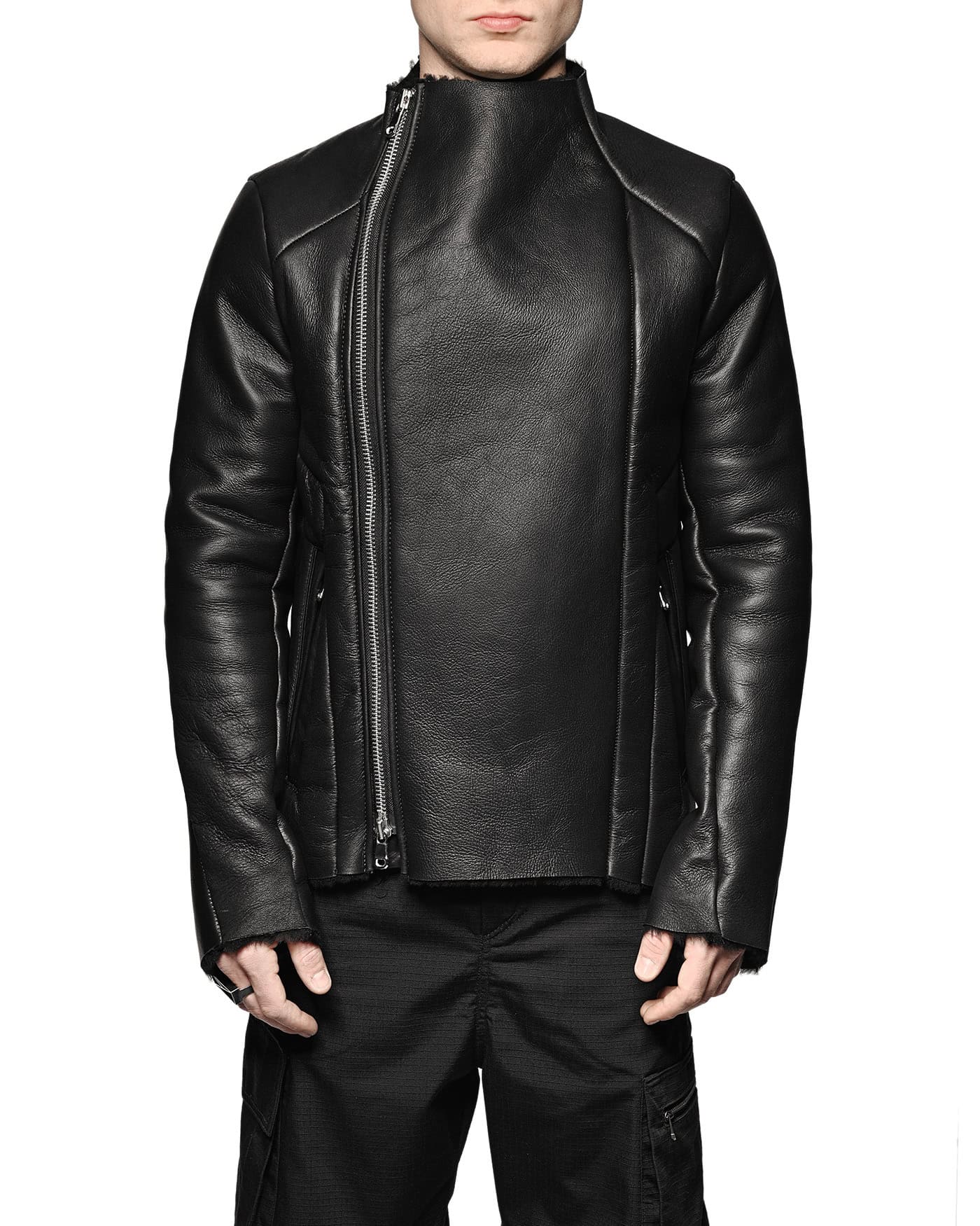 Shearling Multi-Cut Leather Jacket