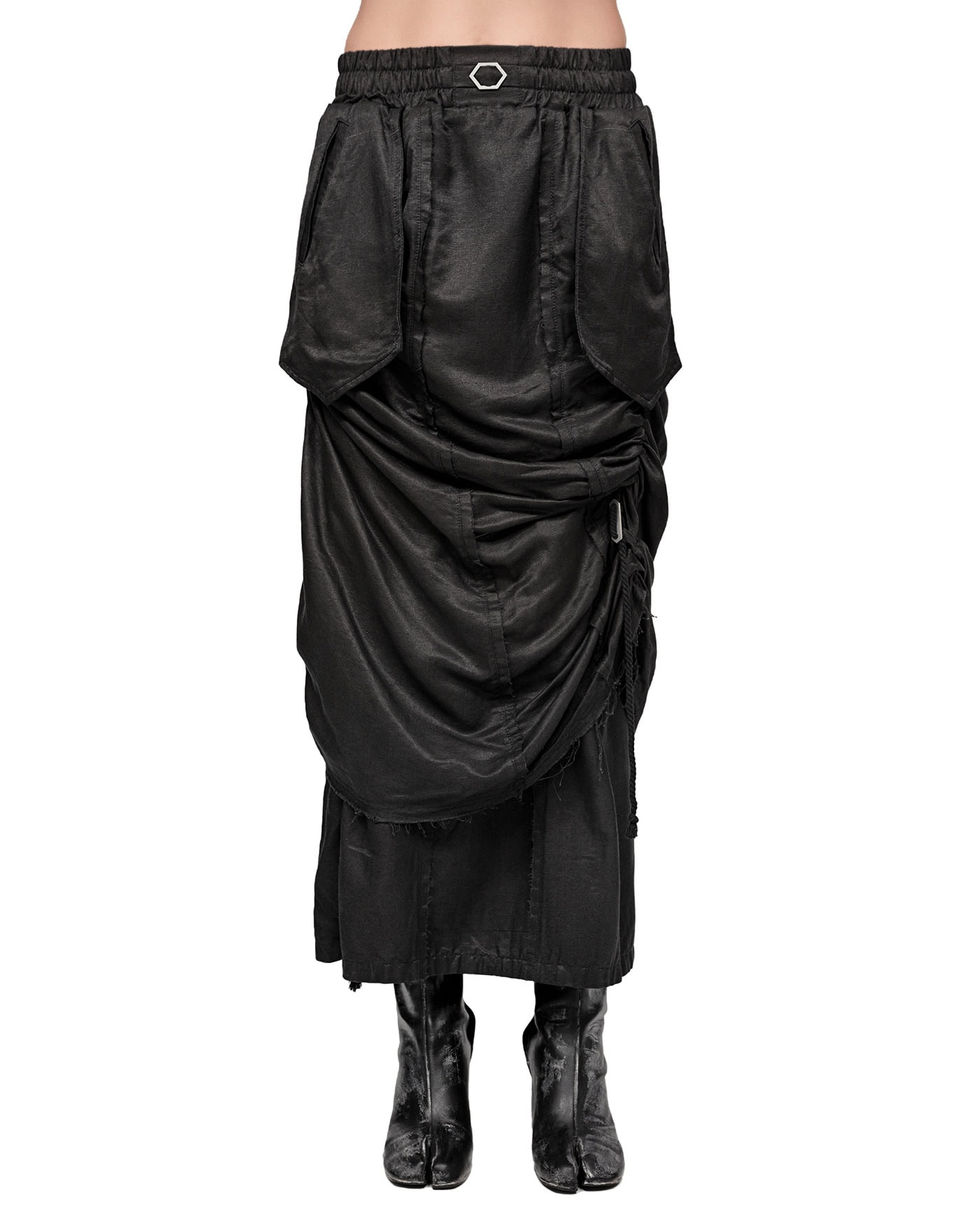 Raw Silk Layers Adjust Skirt