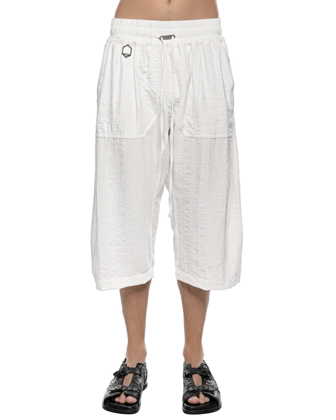 Array Drawstring Crop Shorts