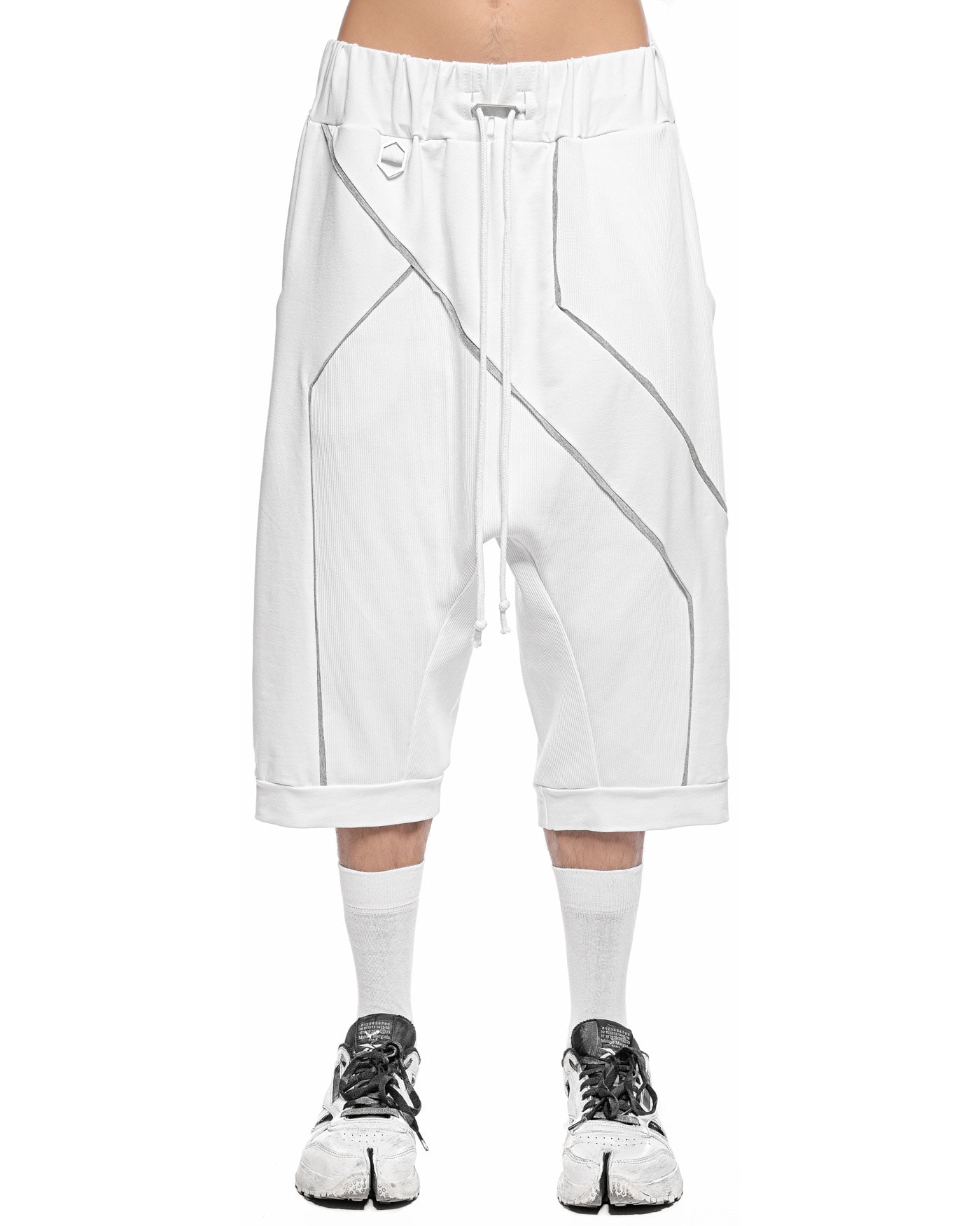 Cluster Panel Drop Crotch Shorts