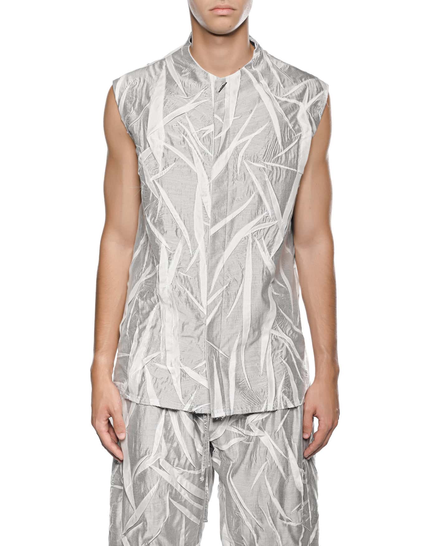 Diffuse Crushed Sleeveless Shirt