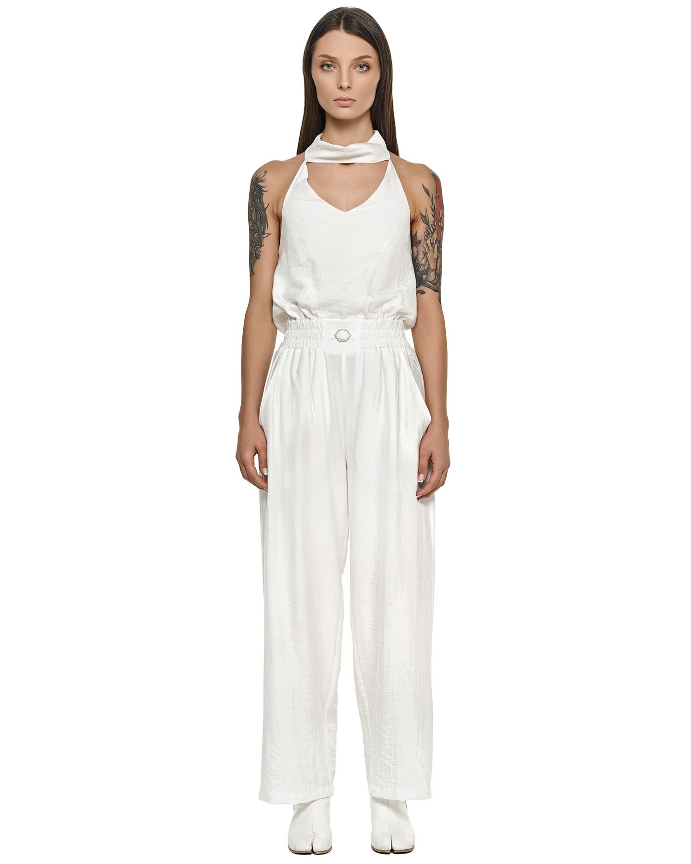 Array Bow Collar Bone Overall