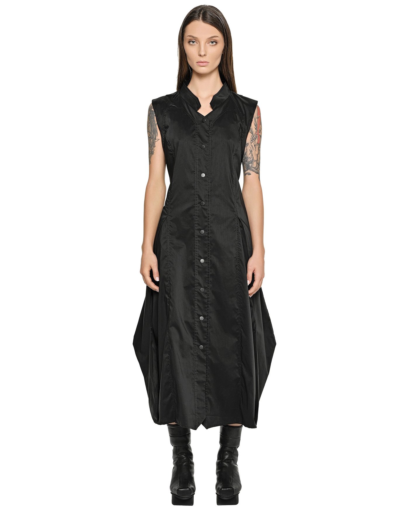 Gravity Sleeveless Shirt Dress