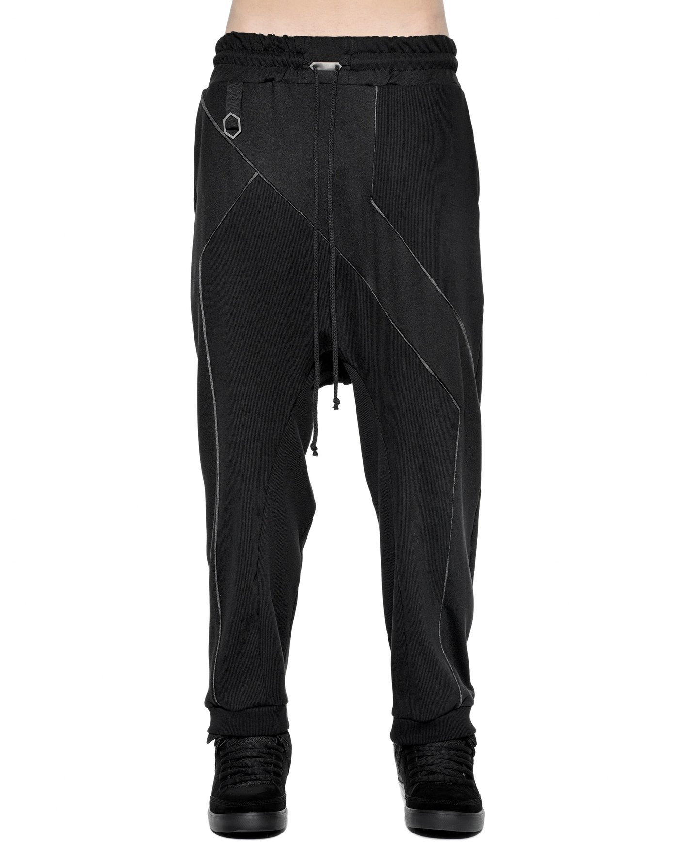 Cluster Panel Drop Crotch Pants