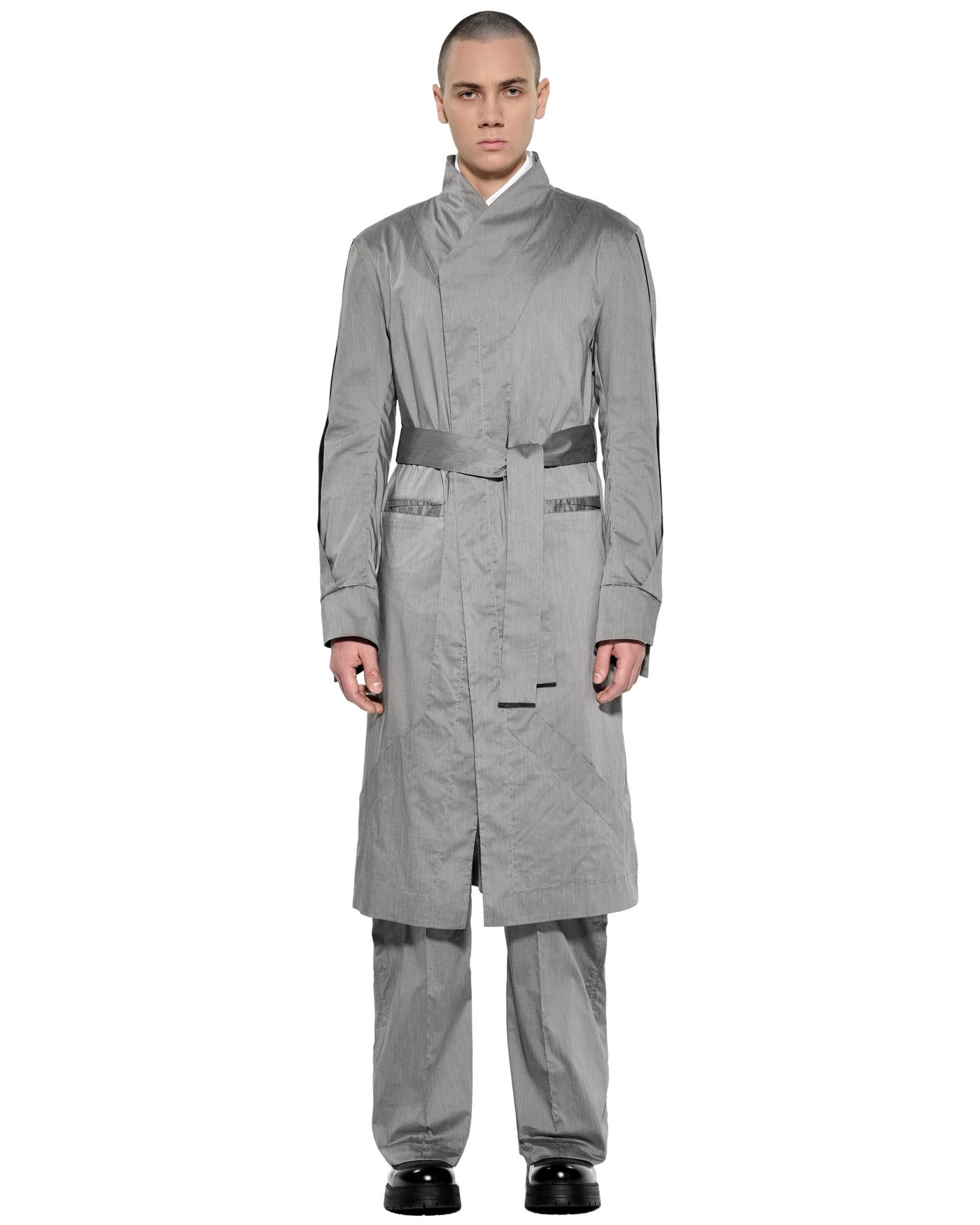 Gravity Grey Deconstruct Trench Coat