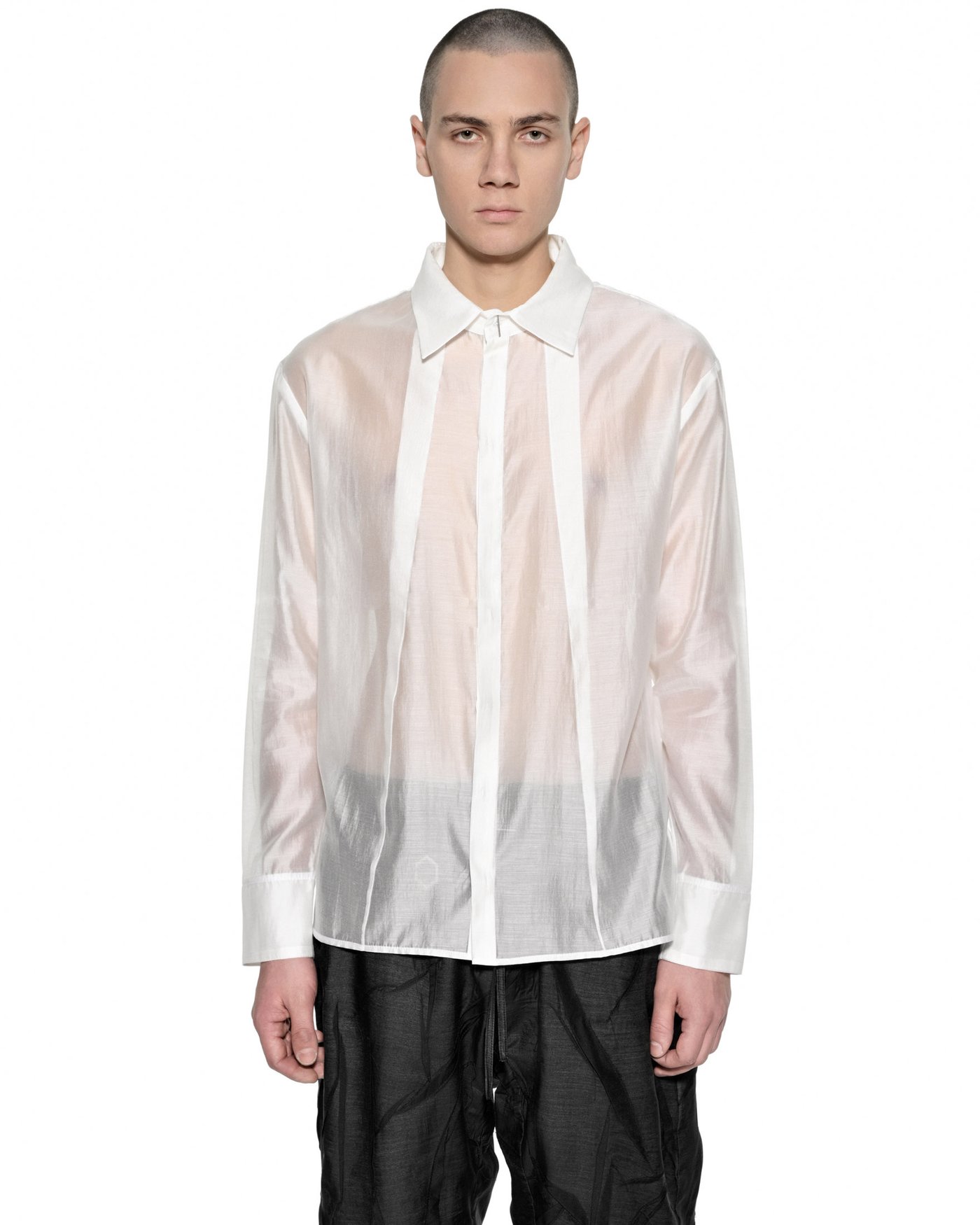 Radiant White Bone Collar Shirt