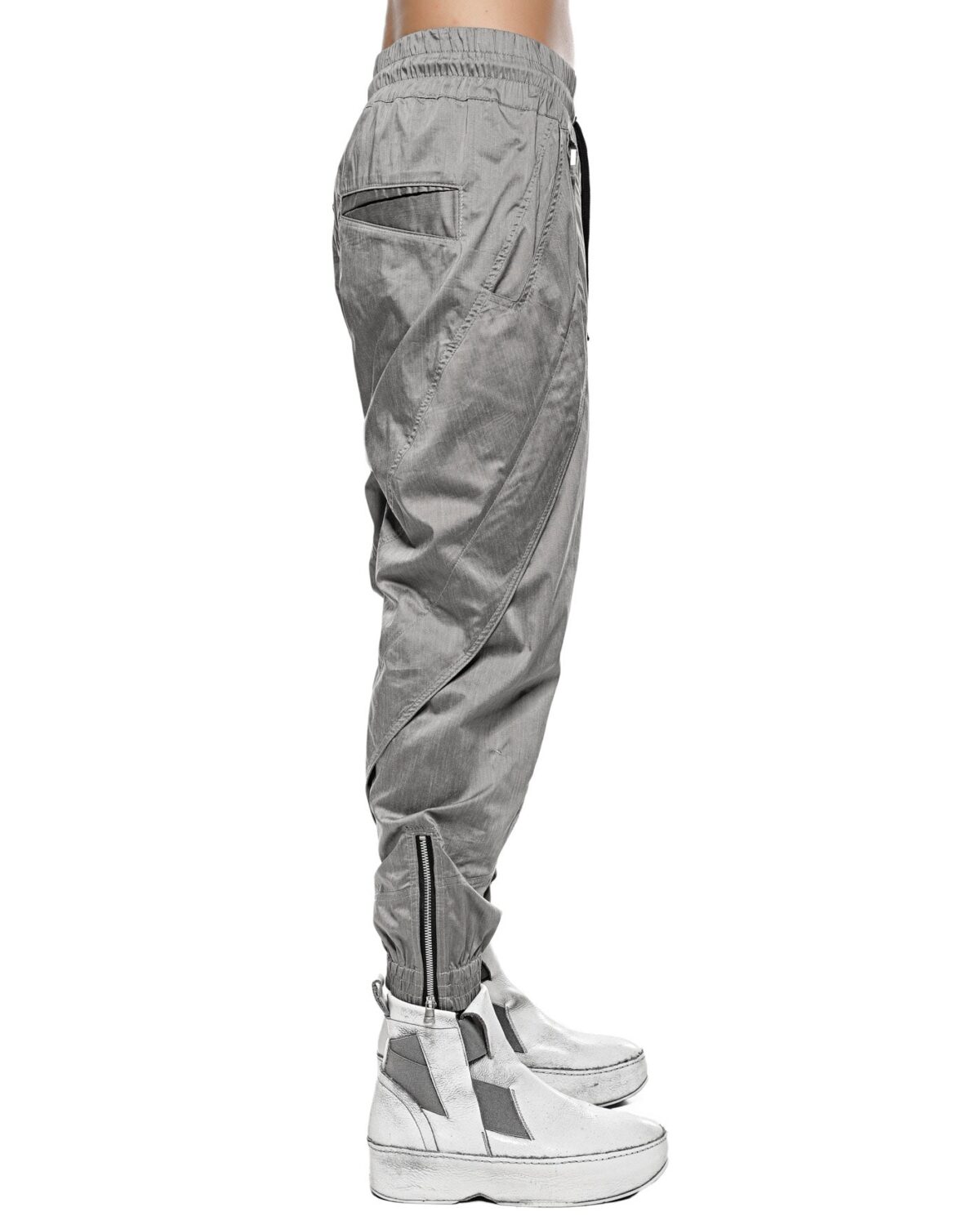 MINOAR - Stellar Cargo Tech Trousers, Men's grey cotton trousers with tapered silhouette - 6
