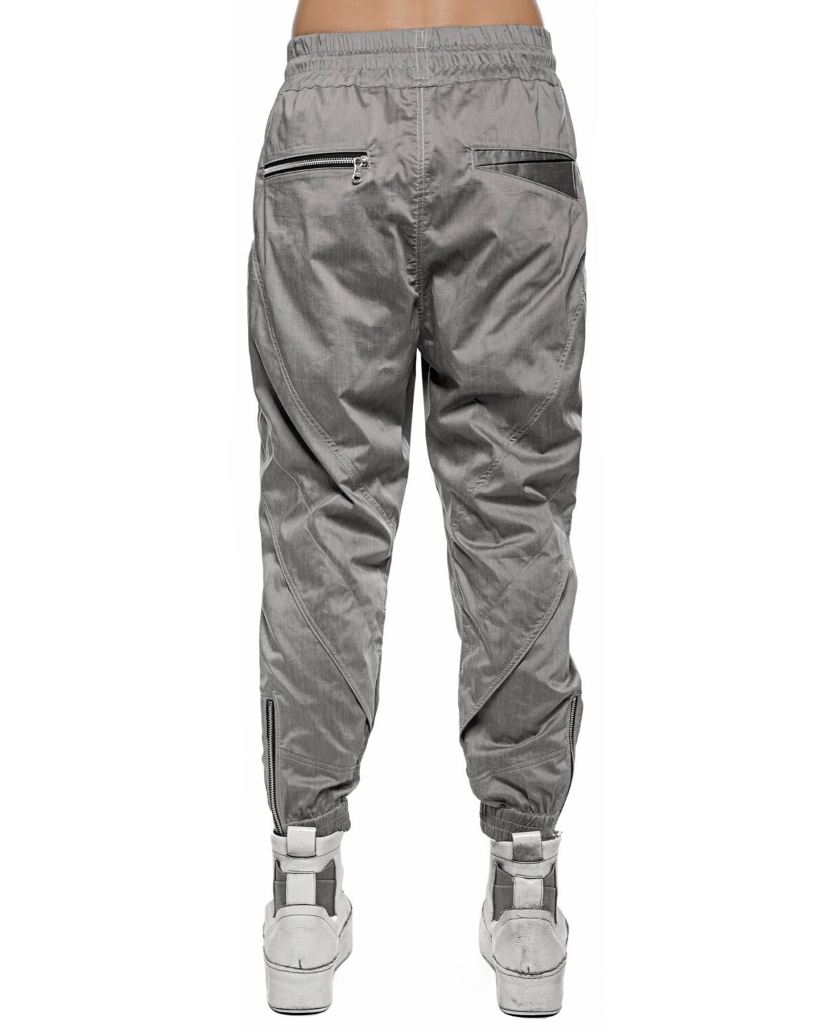 MINOAR - Stellar Cargo Tech Trousers, Men's grey cotton trousers with tapered silhouette - 5
