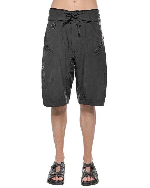 MINOAR - Abyss Board Shorts, Men's black shorts with diagonal welt pockets - 1