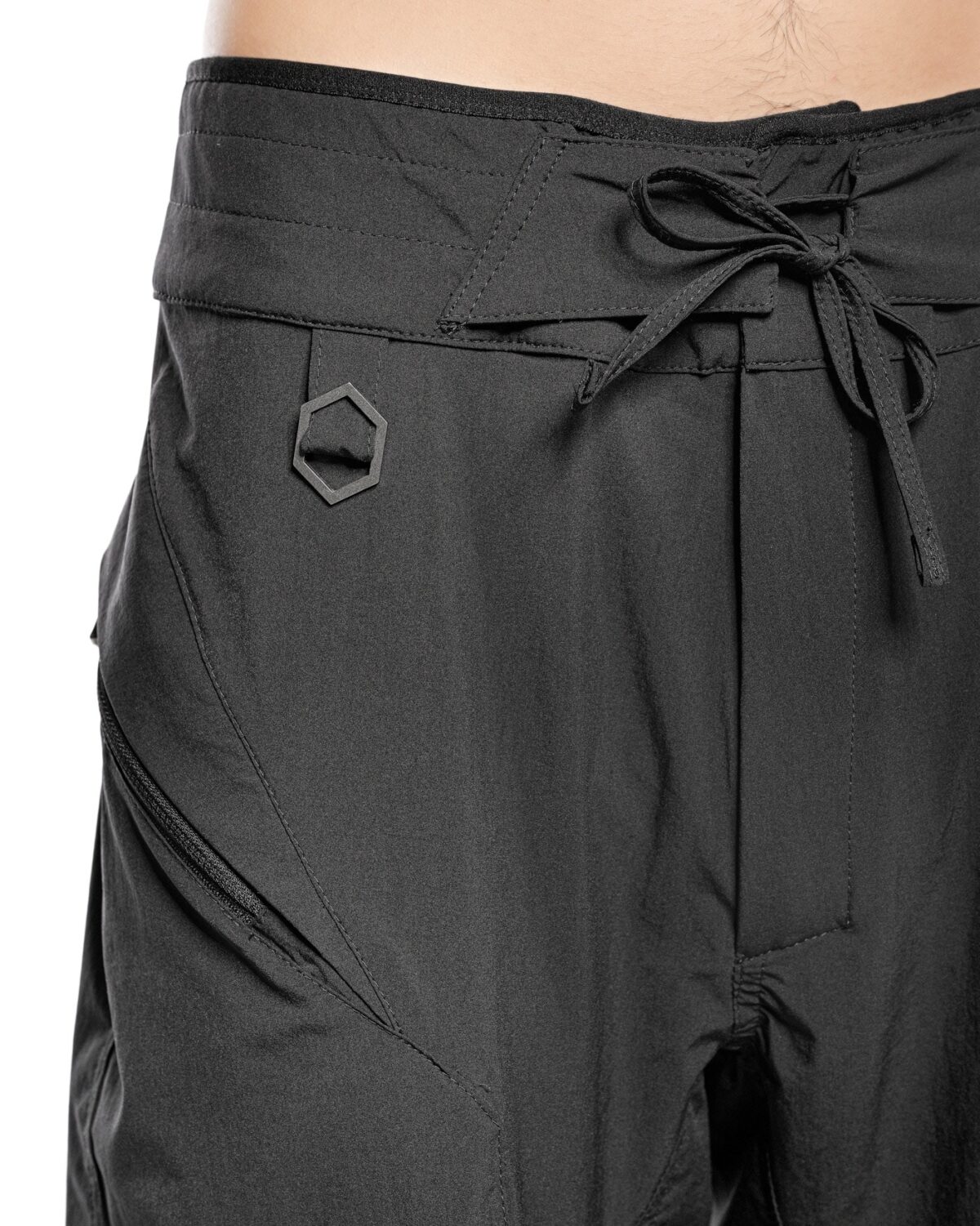 MINOAR - Abyss Board Shorts, Men's black shorts with diagonal welt pockets - 8