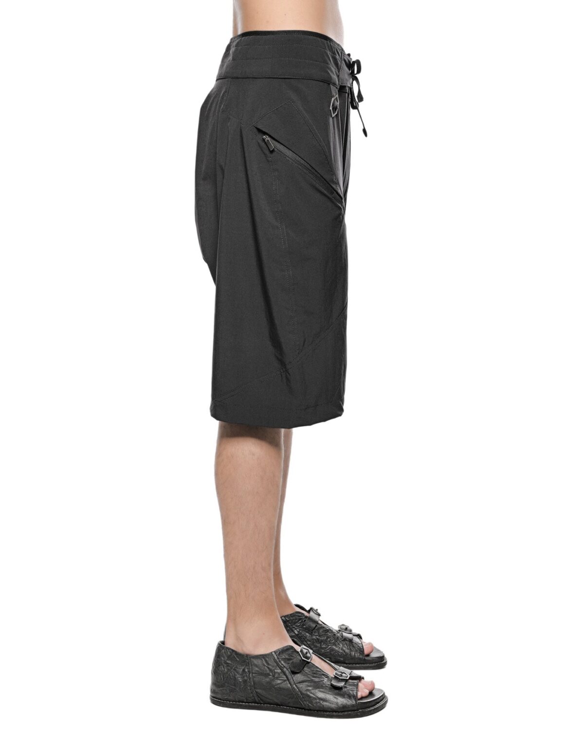 MINOAR - Abyss Board Shorts, Men's black shorts with diagonal welt pockets - 7
