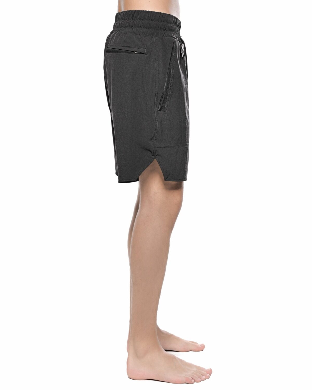 MINOAR - Abyss Swim Beach Shorts, Men's black shorts with diagonal welt pockets - 5