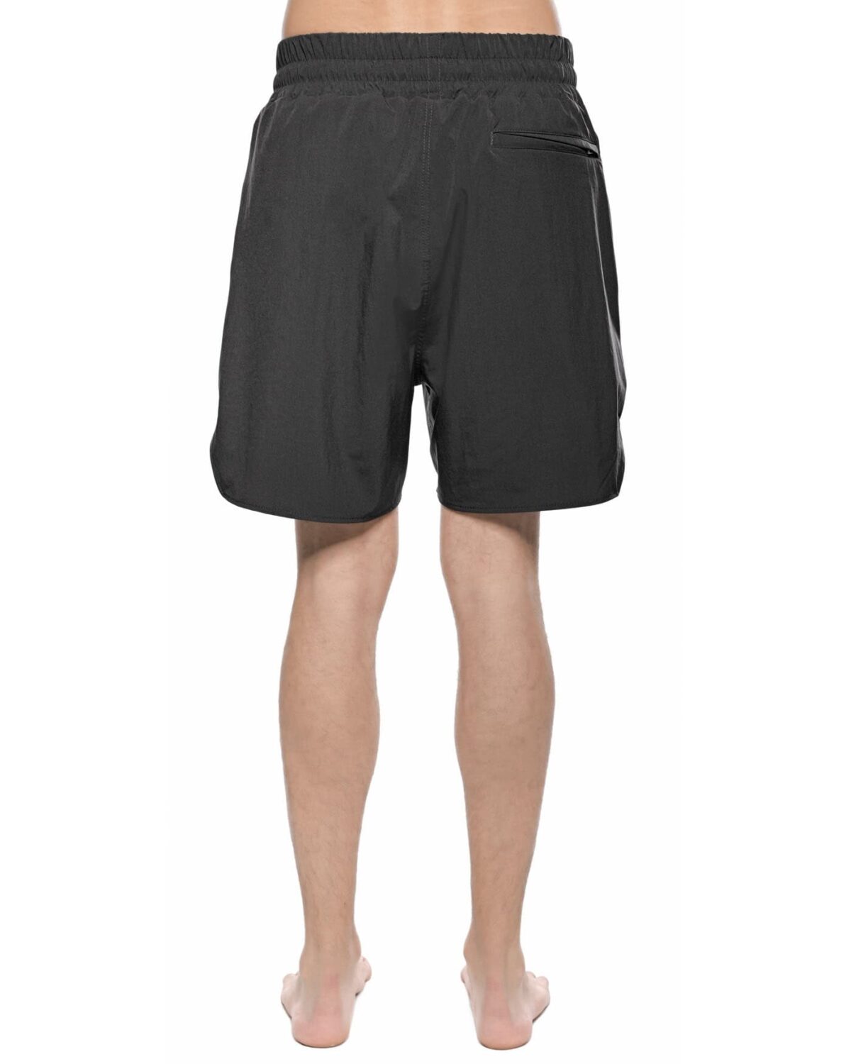 MINOAR - Abyss Swim Beach Shorts, Men's black shorts with diagonal welt pockets - 4
