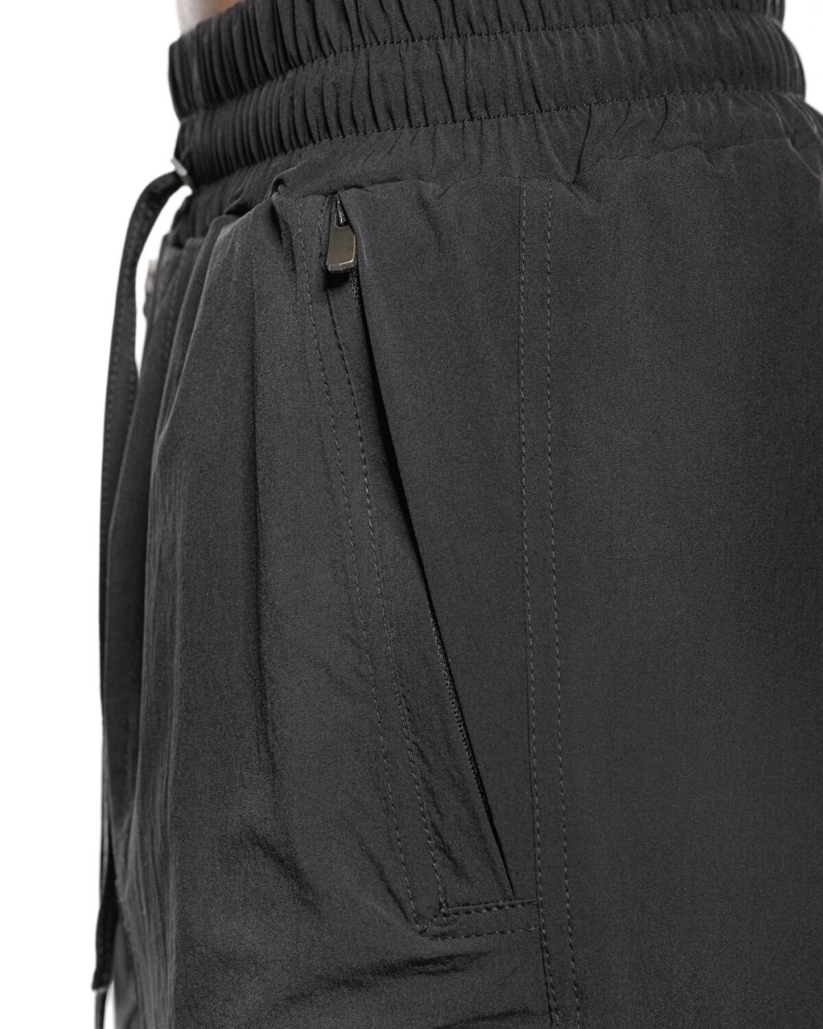 MINOAR - Abyss Swim Beach Shorts, Men's black shorts with diagonal welt pockets - 6