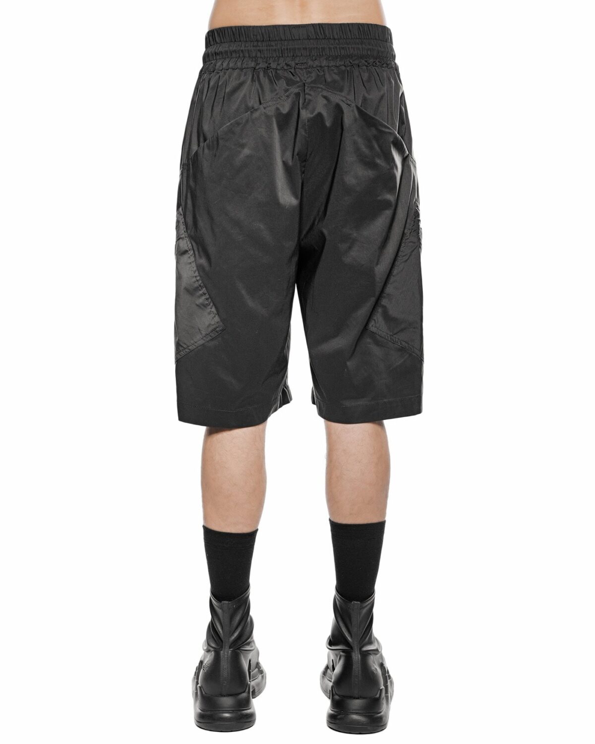 MINOAR - Gravity Cagro Light Shorts, Men's black cotton shorts with diagonal welt pockets - 3