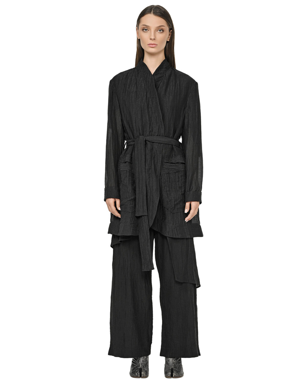 MINOAR - Array Bow Collar Black Overall - 8