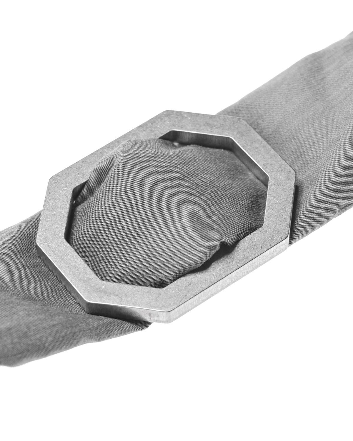 MINOAR - Inox Shoulder Clutch Bag, Unisex grey cotton bag with detachable belt strap - 10