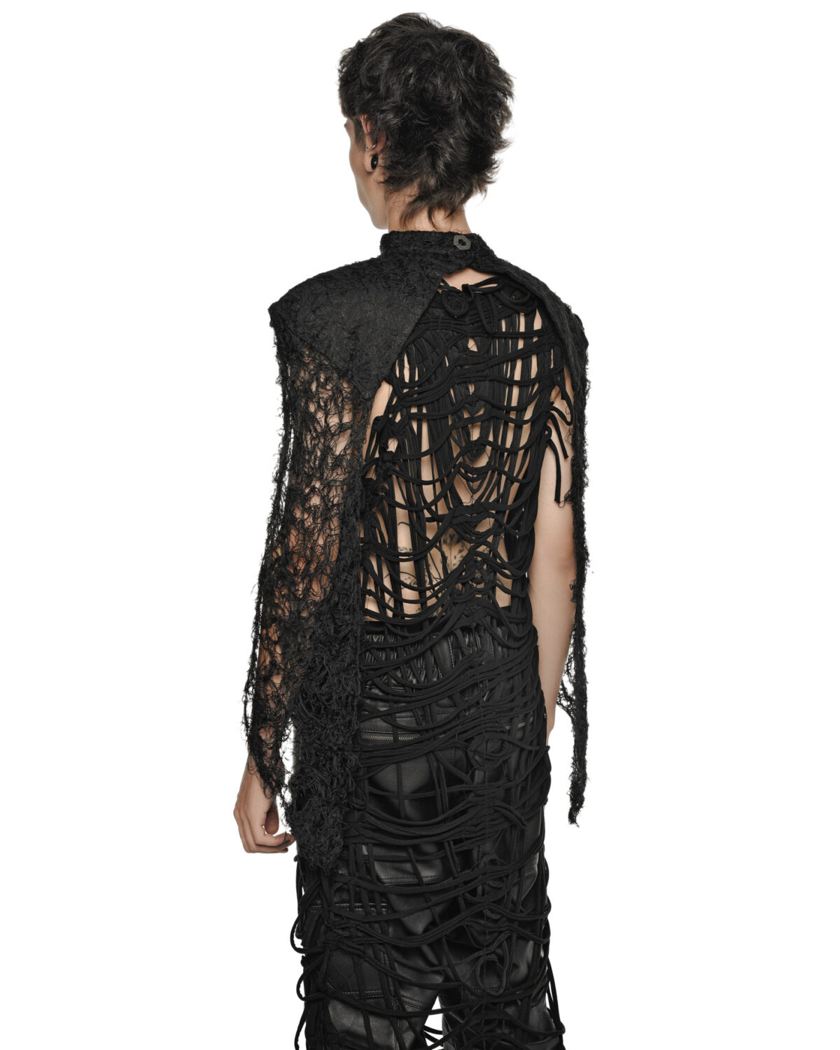 MINOAR - Titan Fiber Bond Dark Shoulders, Men's black cotton with Fiber-Bond texture - 3