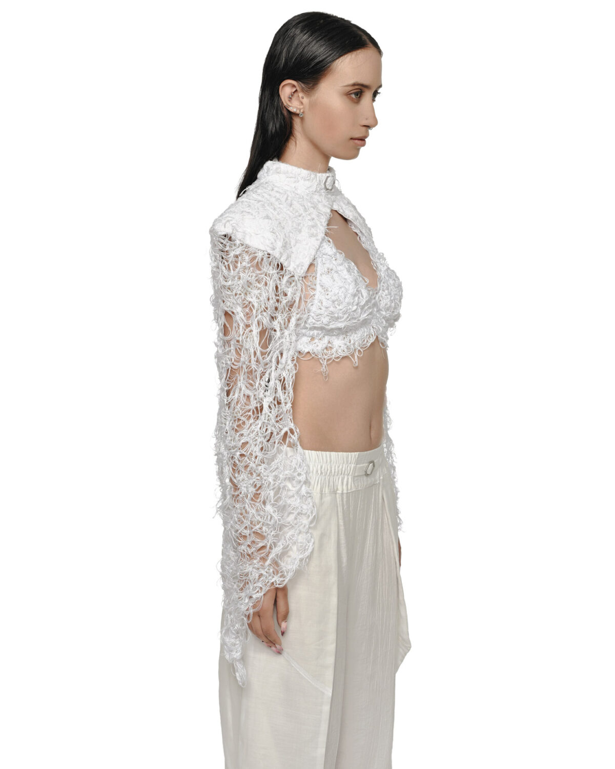 MINOAR - Titan Fiber Bond Light Shoulders, Women's white cotton with Fiber-Bond texture - 4