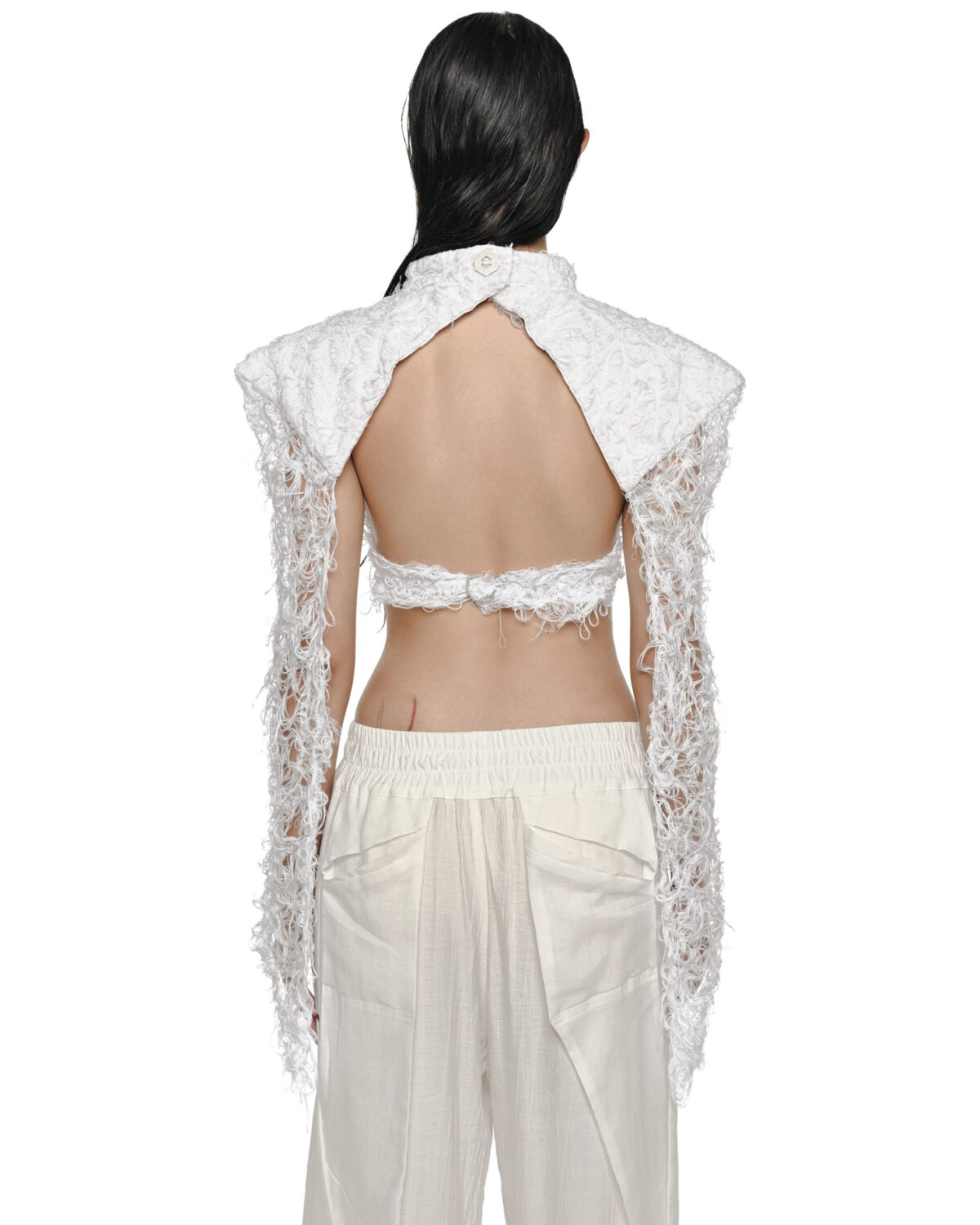 MINOAR - Titan Fiber Bond Light Shoulders, Women's white cotton with Fiber-Bond texture - 3