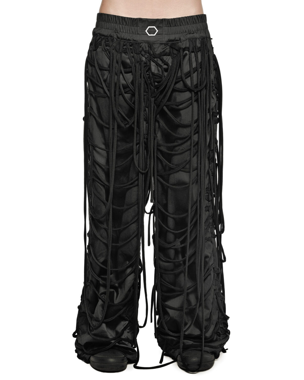 MINOAR - Oceanus Fiber Bond Trousers, Men's black cotton trousers with Fiber-Bond texture - 3