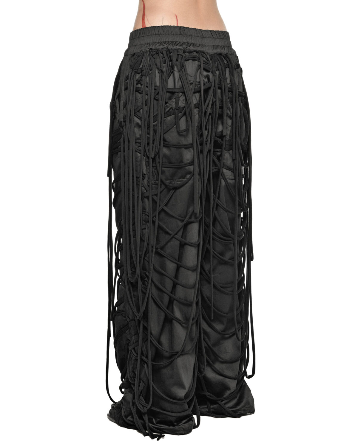 MINOAR - Oceanus Fiber Bond Trousers, Women's black cotton trousers with Fiber-Bond texture - 3