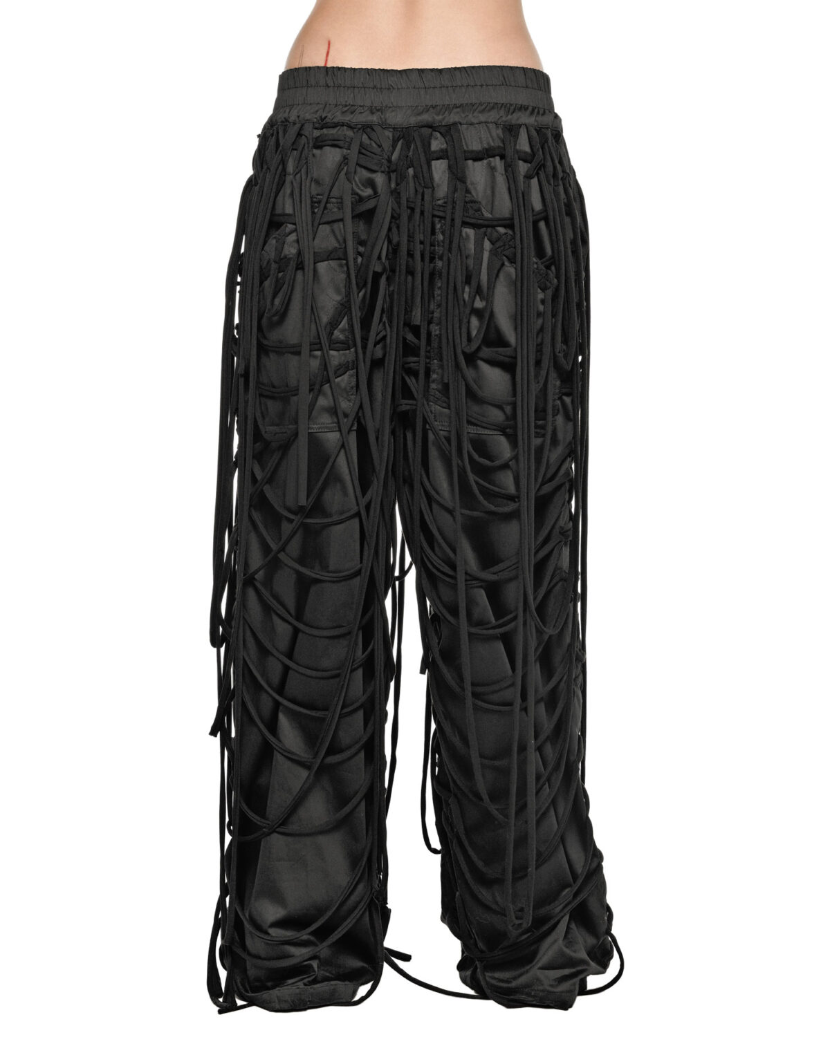 MINOAR - Oceanus Fiber Bond Trousers, Women's black cotton trousers with Fiber-Bond texture - 4