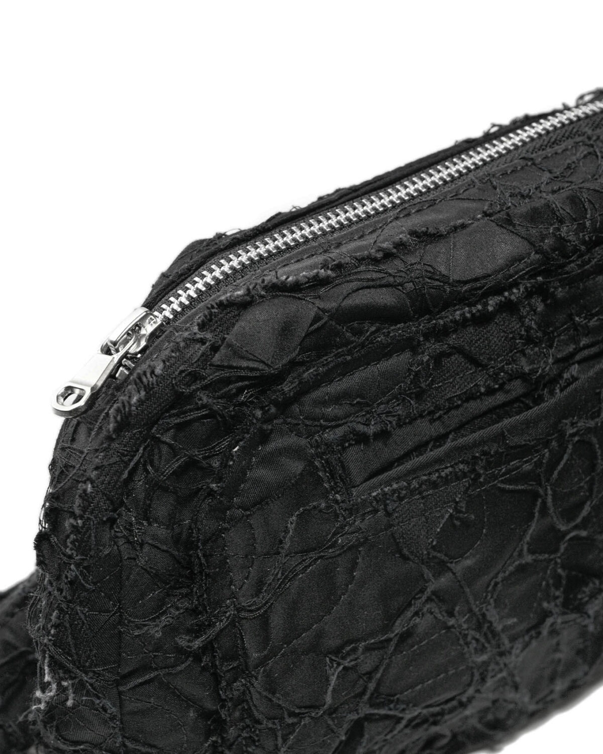 MINOAR - Black Fiber-Bond Cotton Bag, Unisex black cotton bag with Fiber-Bond texture - 7