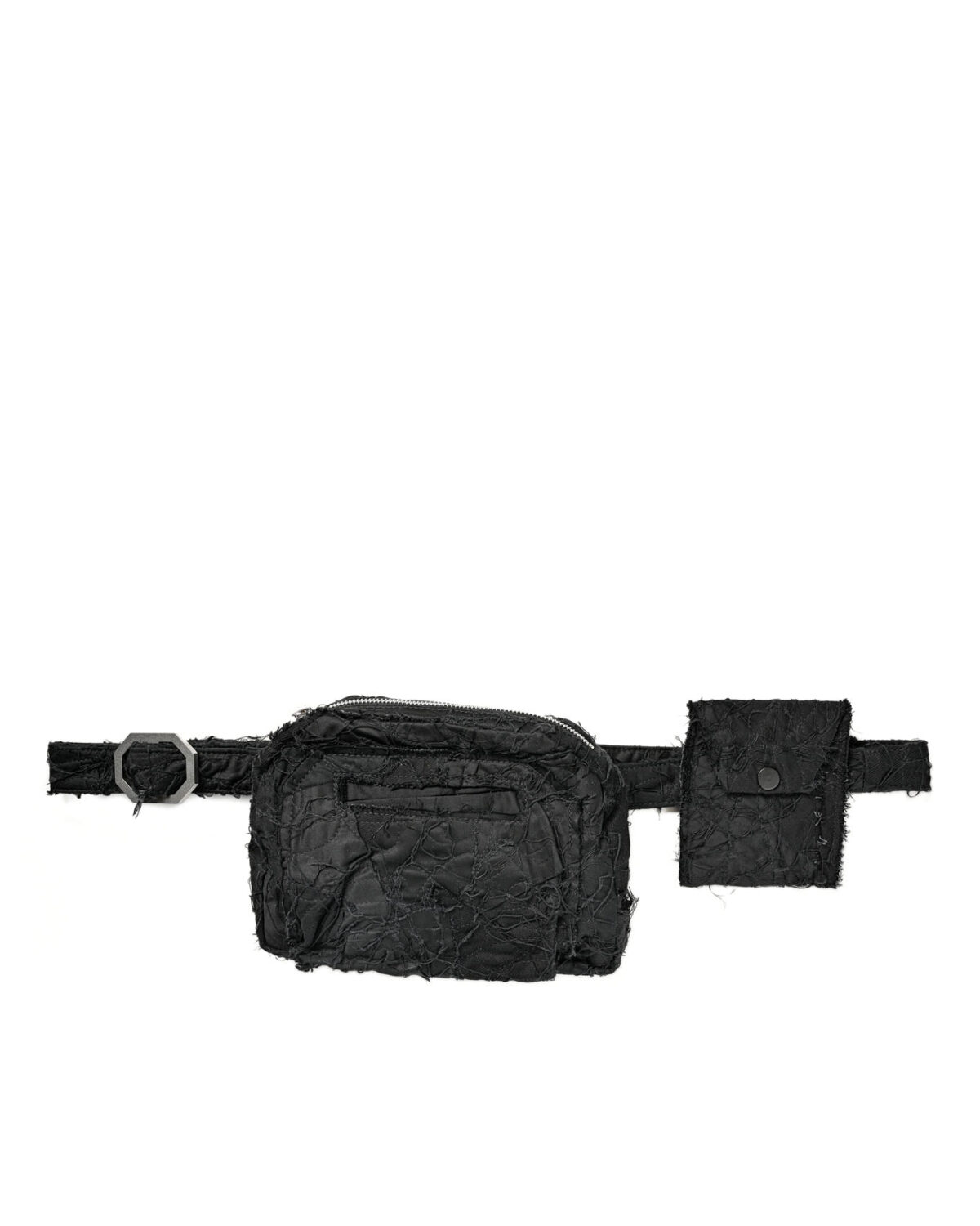 MINOAR - Black Fiber-Bond Cotton Bag, Unisex black cotton bag with Fiber-Bond texture - 9