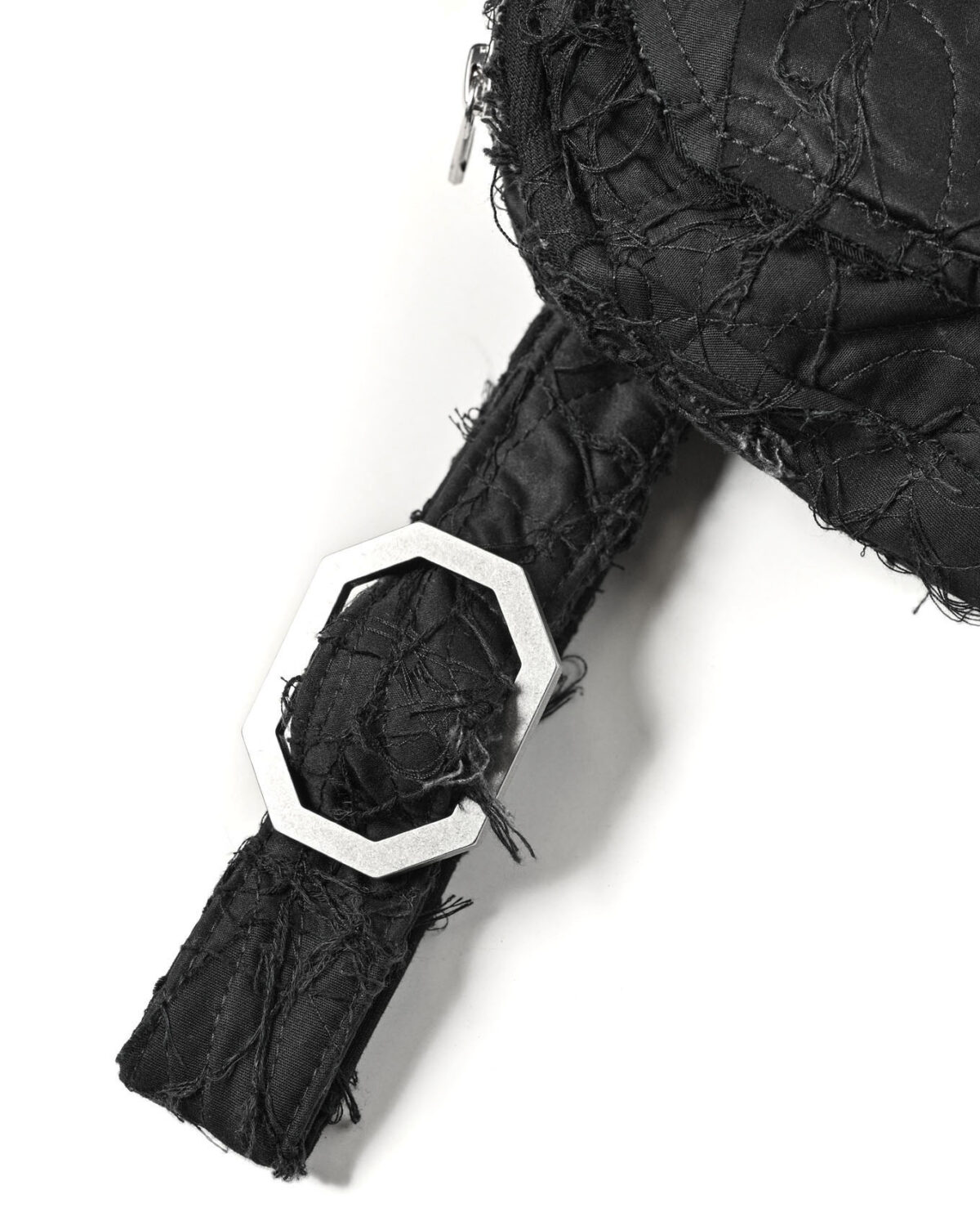 MINOAR - Black Fiber-Bond Cotton Bag, Unisex black cotton bag with Fiber-Bond texture - 8