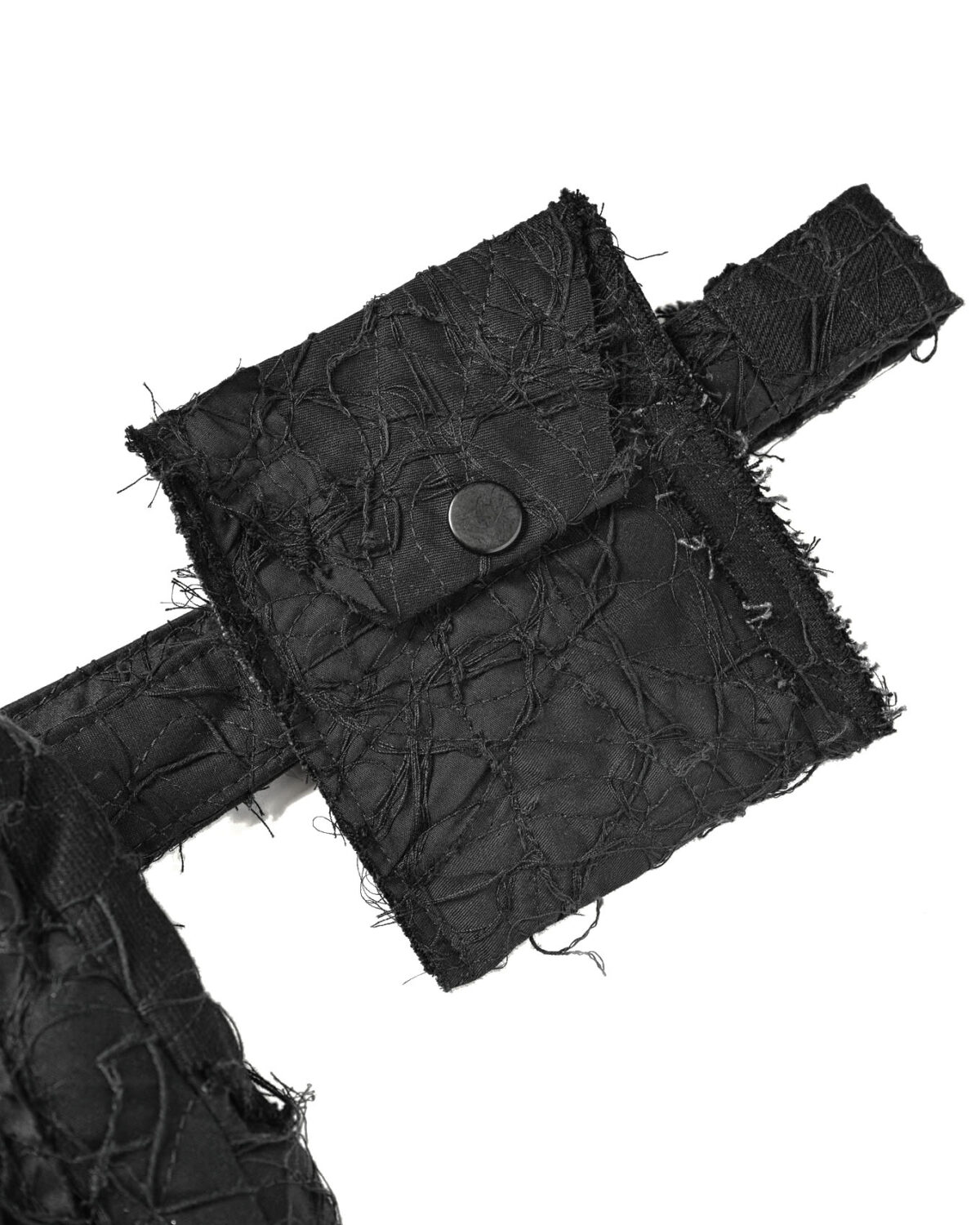 MINOAR - Black Fiber-Bond Cotton Bag, Unisex black cotton bag with Fiber-Bond texture - 10