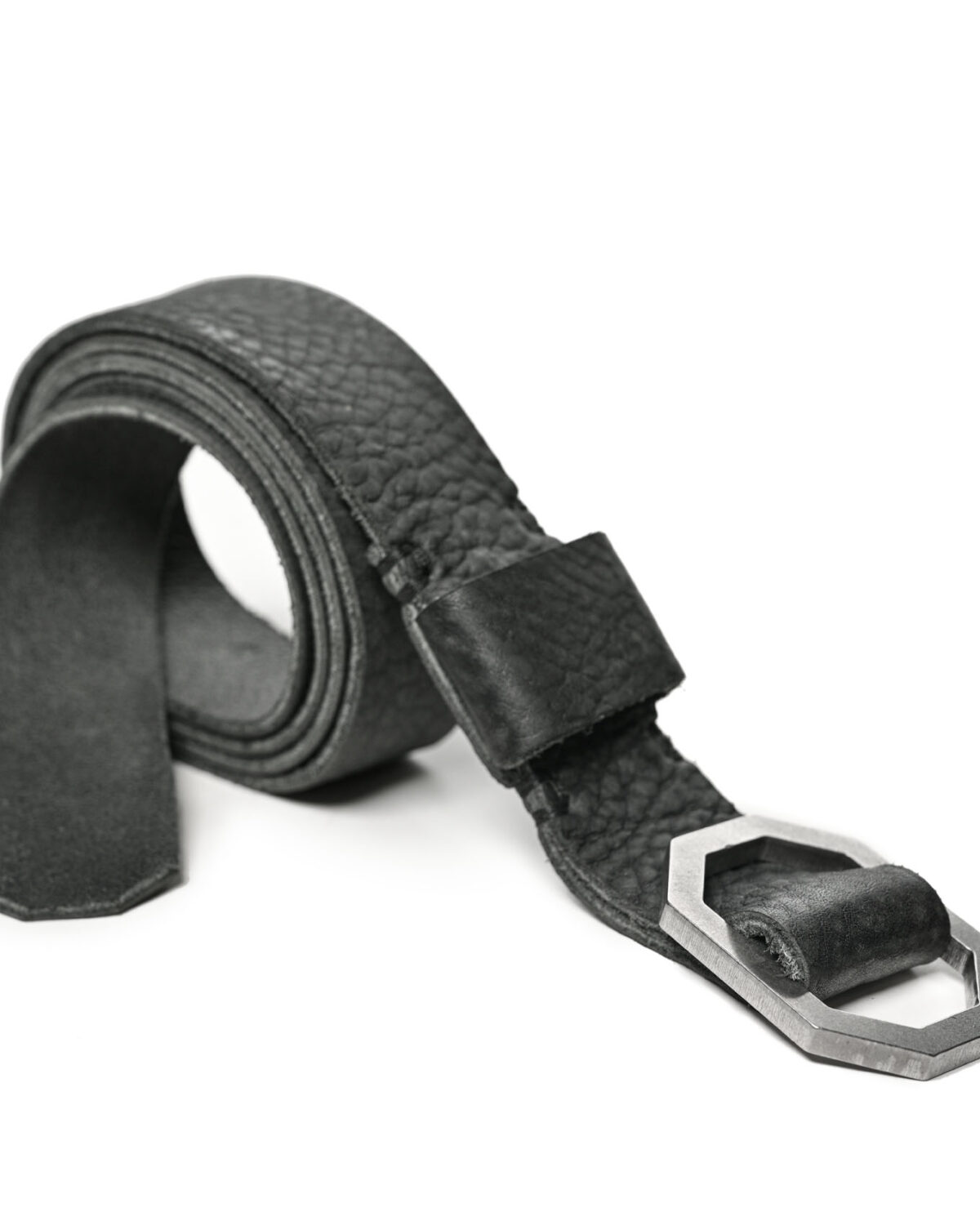 MINOAR - Octagon Bull Leather Belt - 3