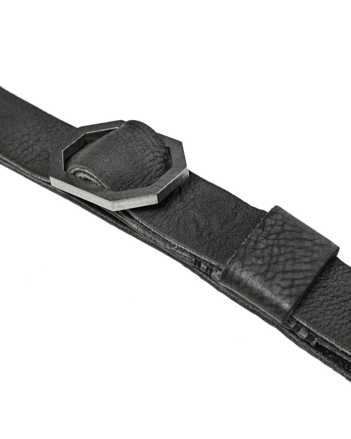 MINOAR - Octagon Bull Leather Belt - 4