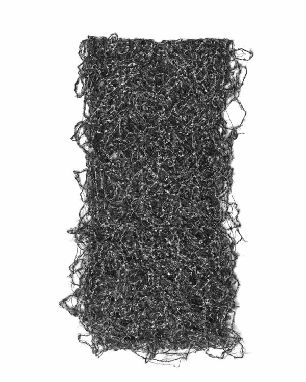 MINOAR - Phase Fiber Bond Nuance Grey Scarf, Unisex grey wool scarf with Fiber-Bond texture - 1