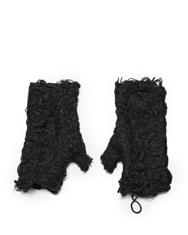 MINOAR - Black Fiber Bond Hand Sleeve, Unisex black cotton with Fiber-Bond texture - 1